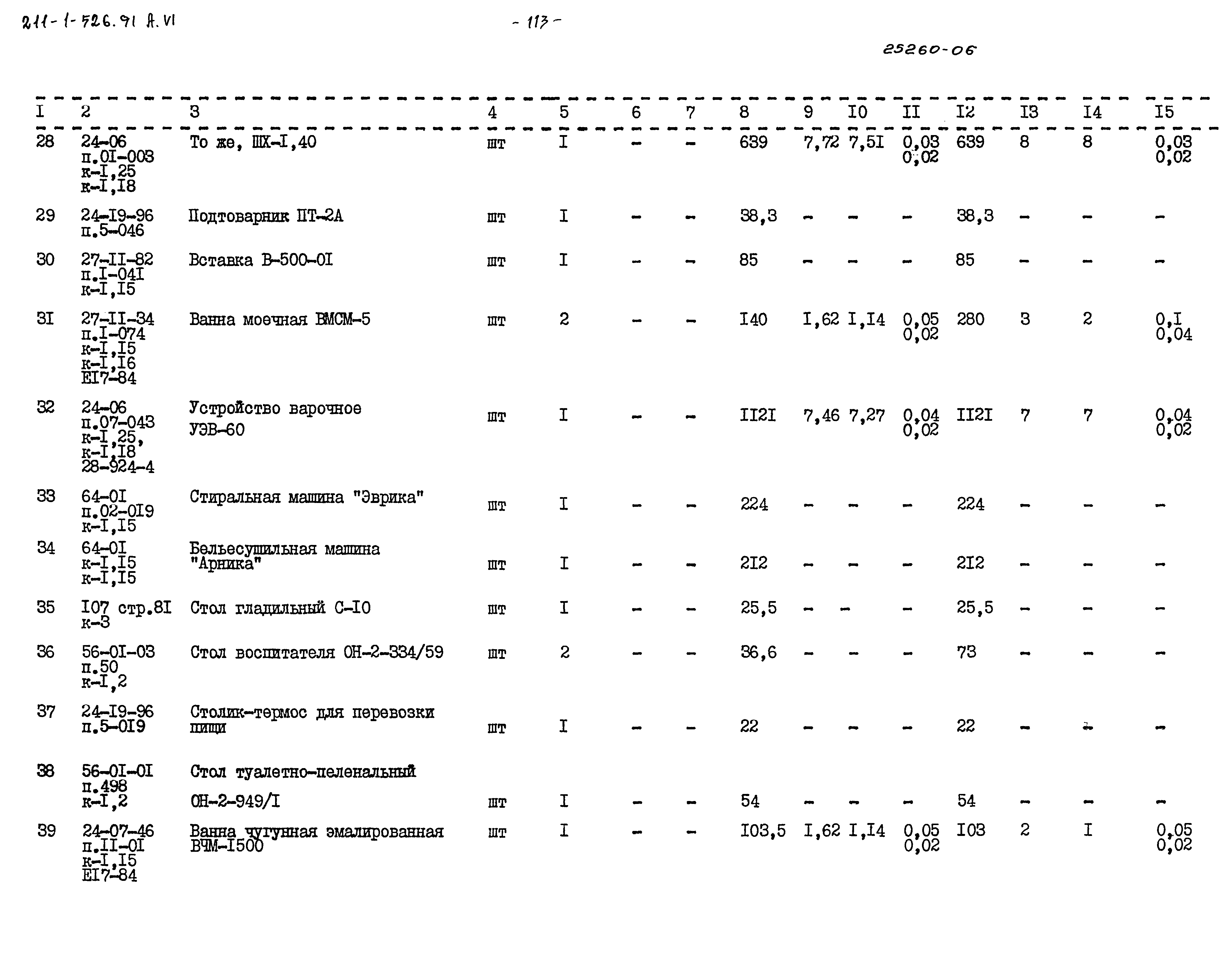 Типовой проект 211-1-526.91