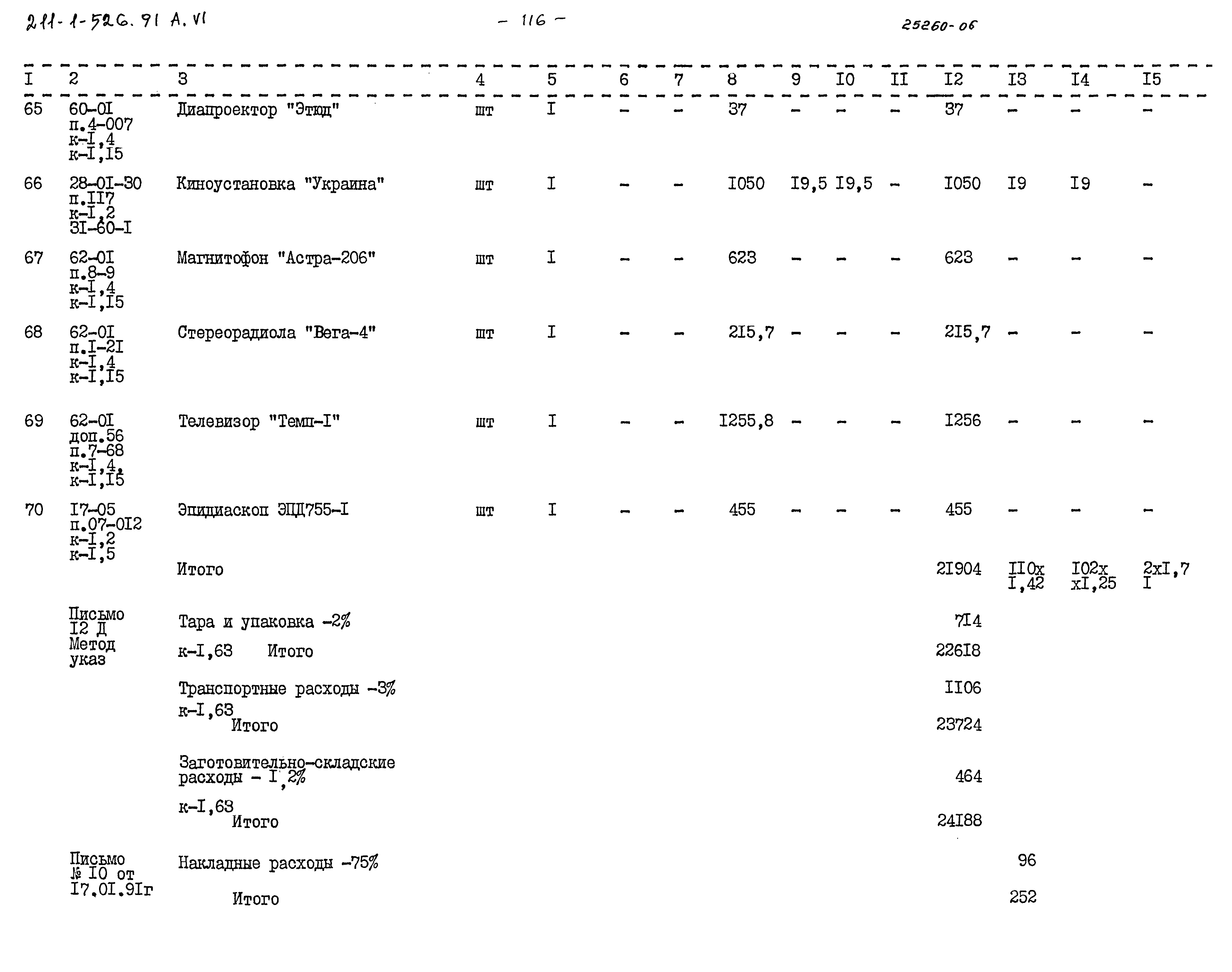 Типовой проект 211-1-526.91