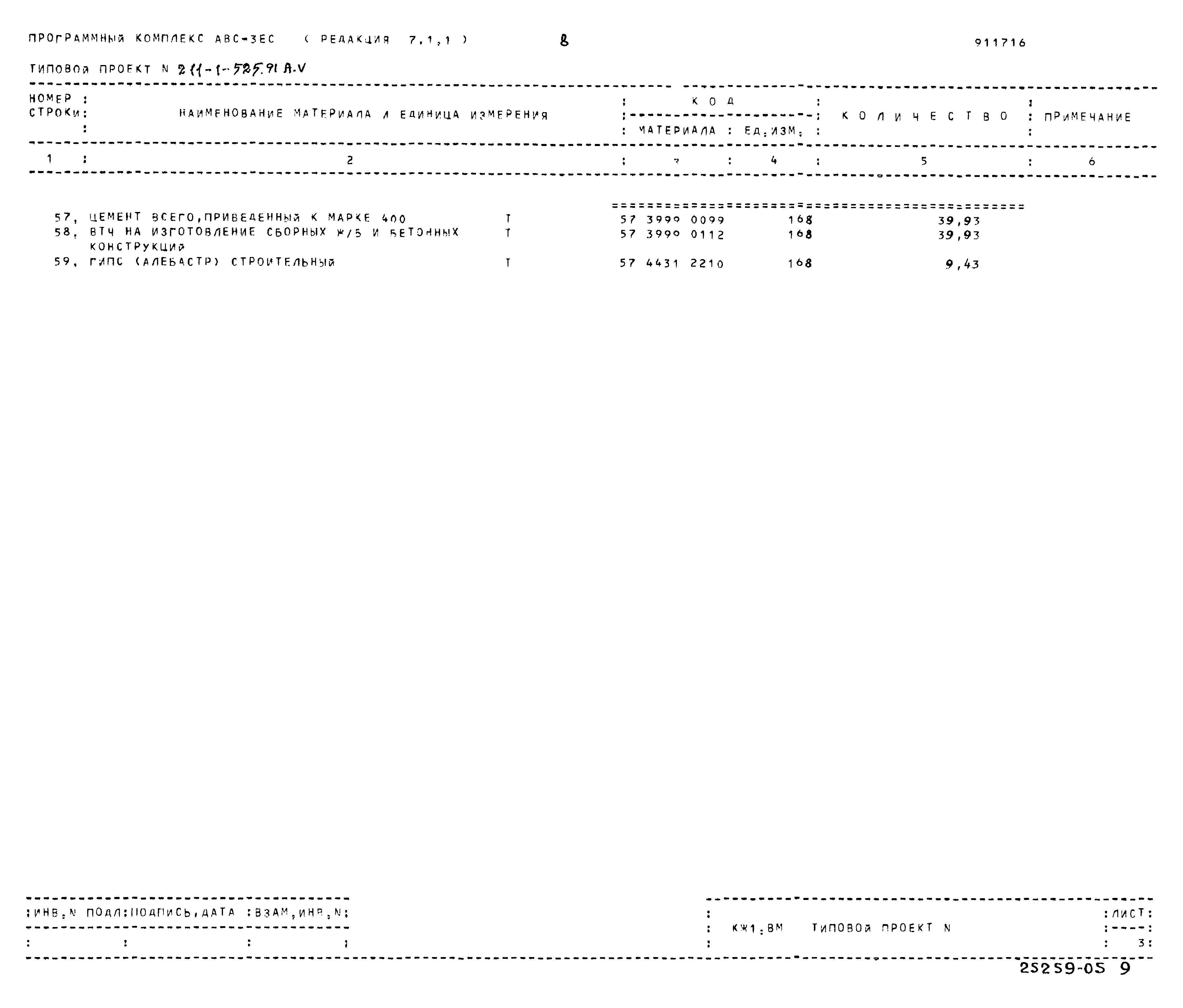 Типовой проект 211-1-525.91