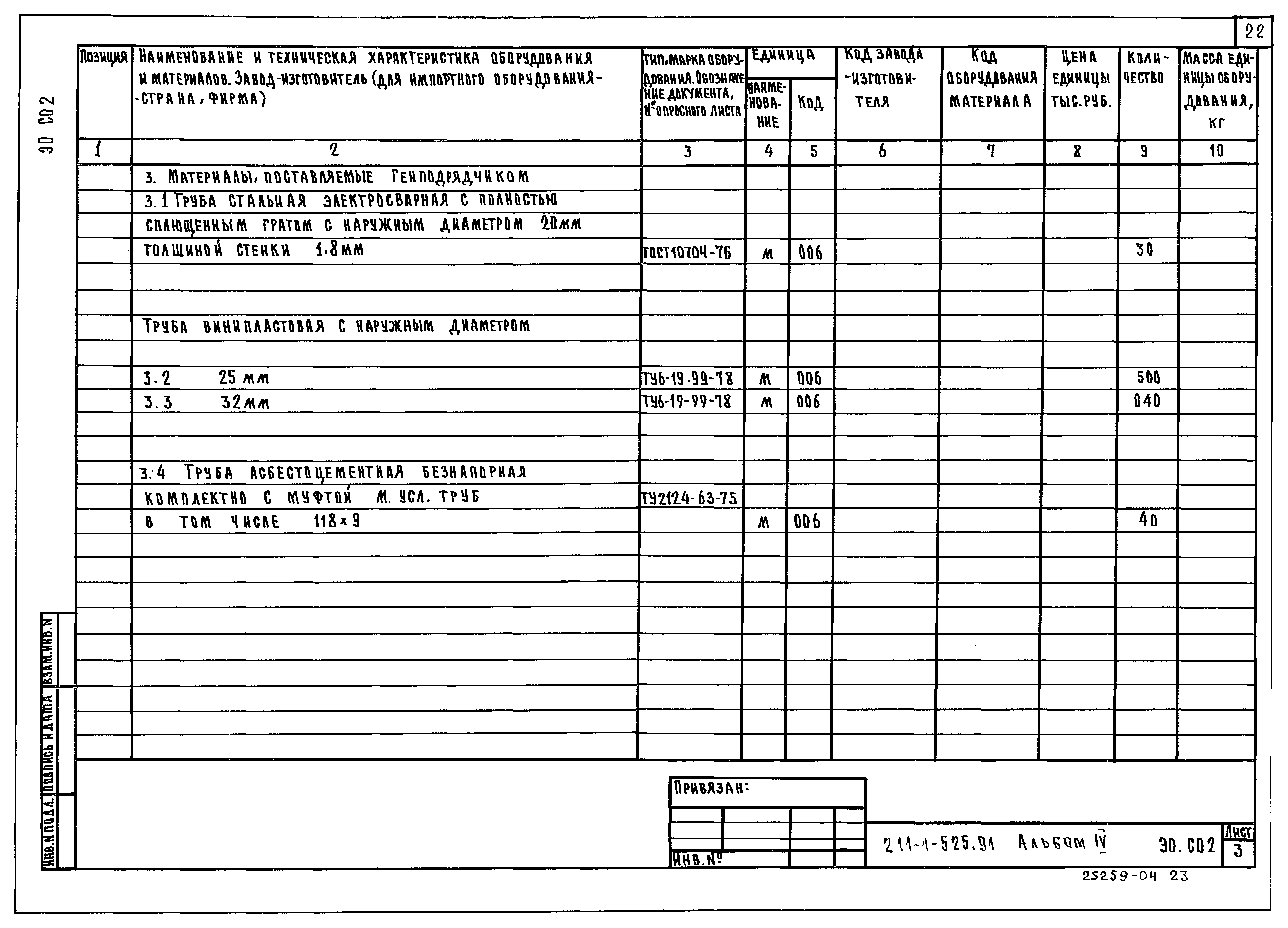 Типовой проект 211-1-525.91