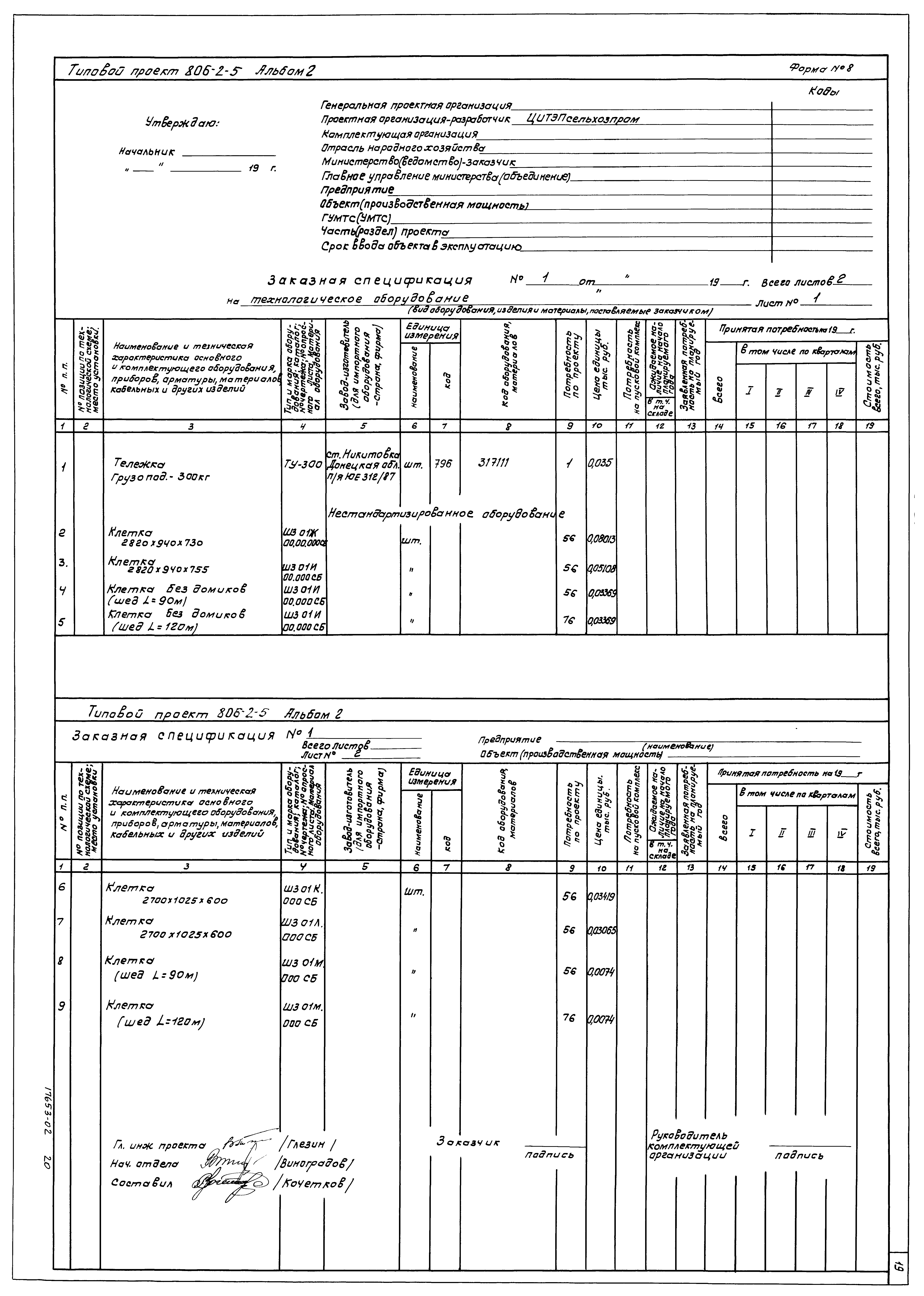 Типовой проект 806-2-5