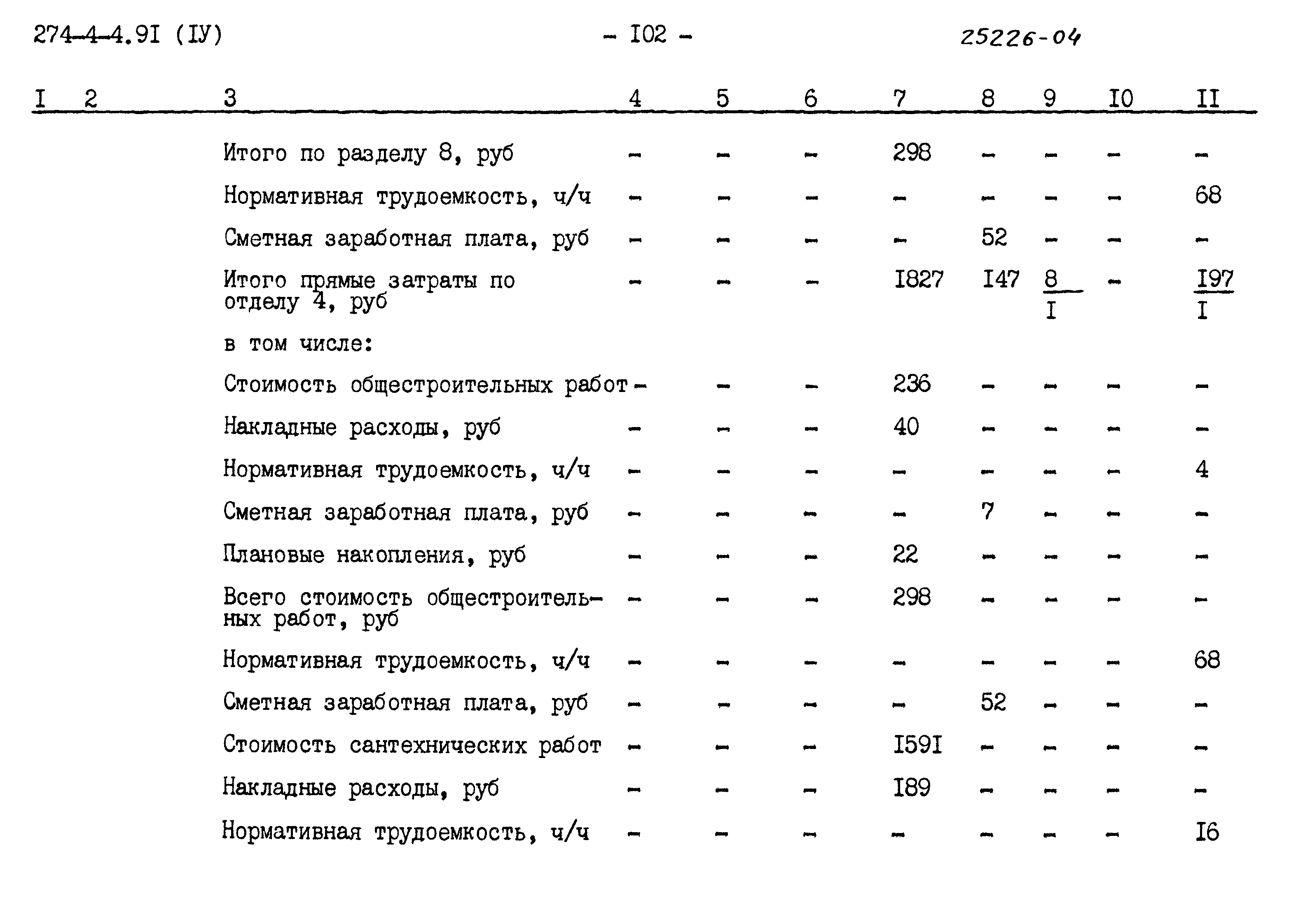 Типовой проект 274-4-4.91
