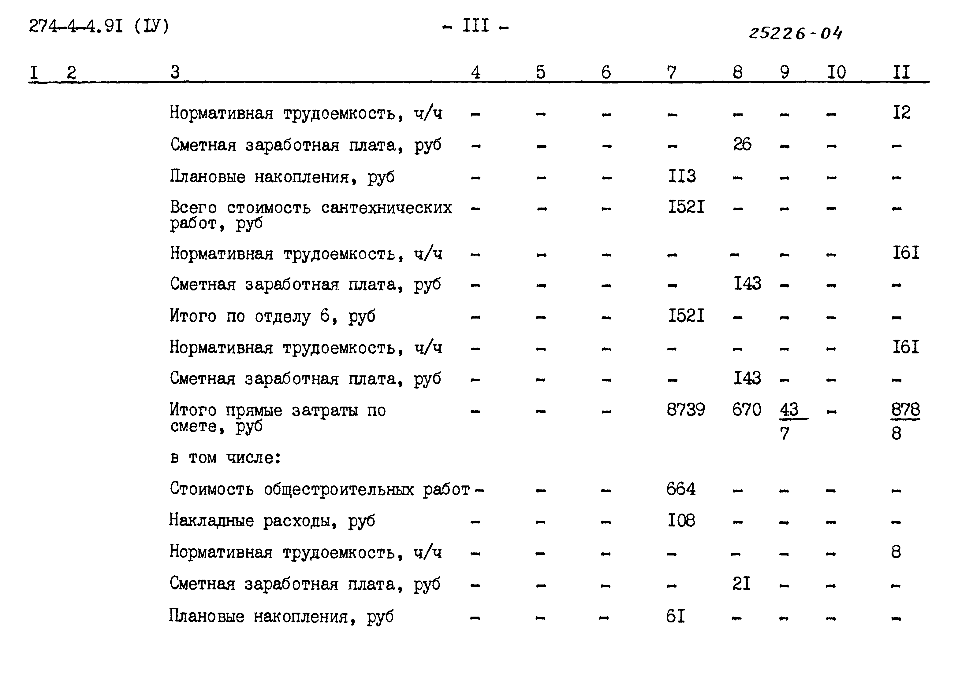 Типовой проект 274-4-4.91