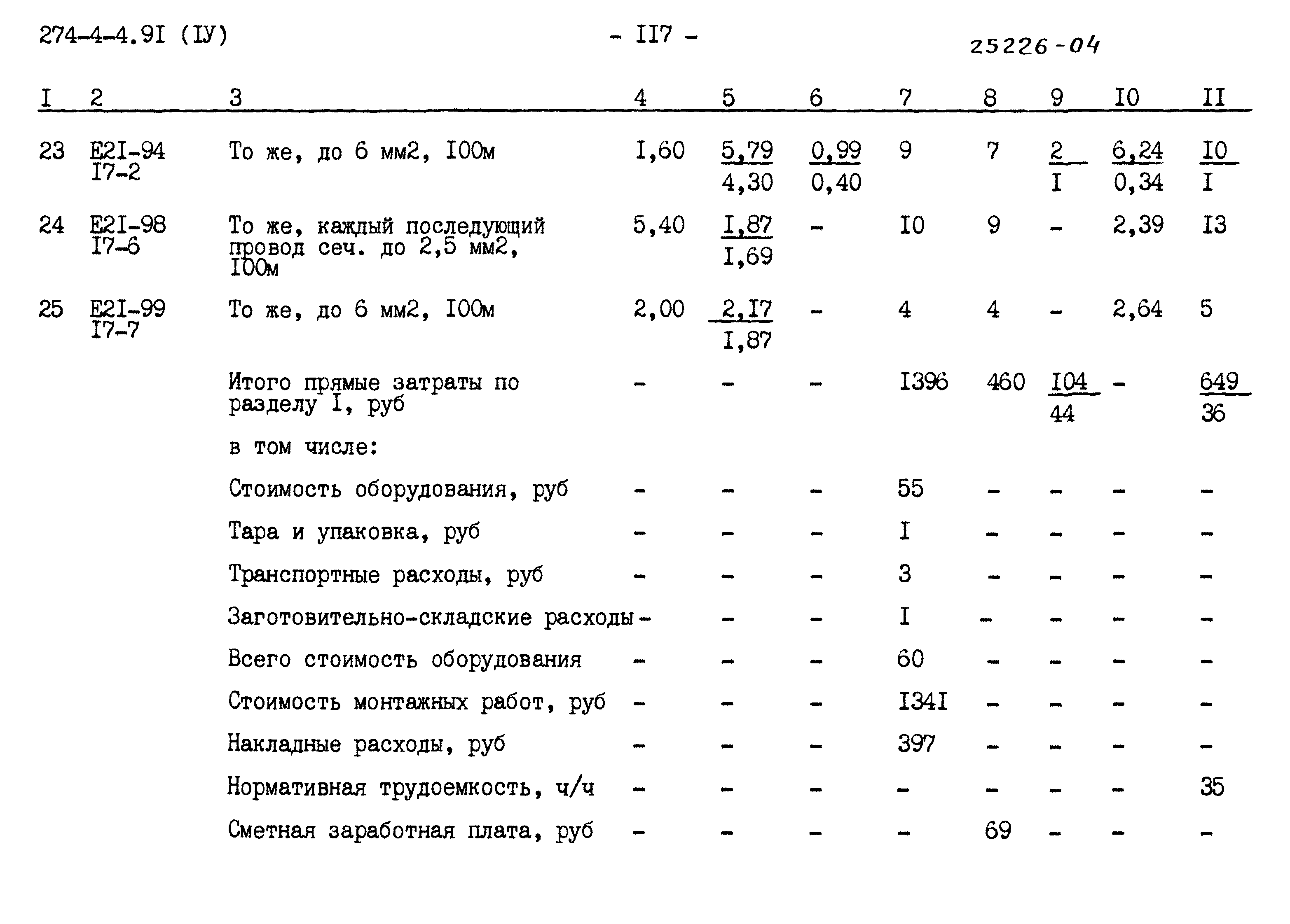 Типовой проект 274-4-4.91
