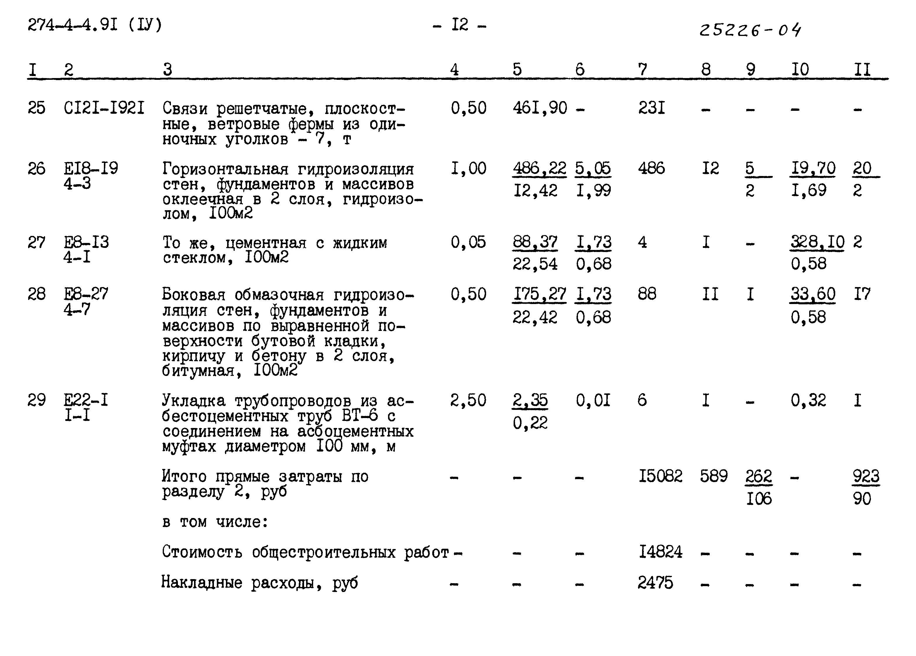 Типовой проект 274-4-4.91