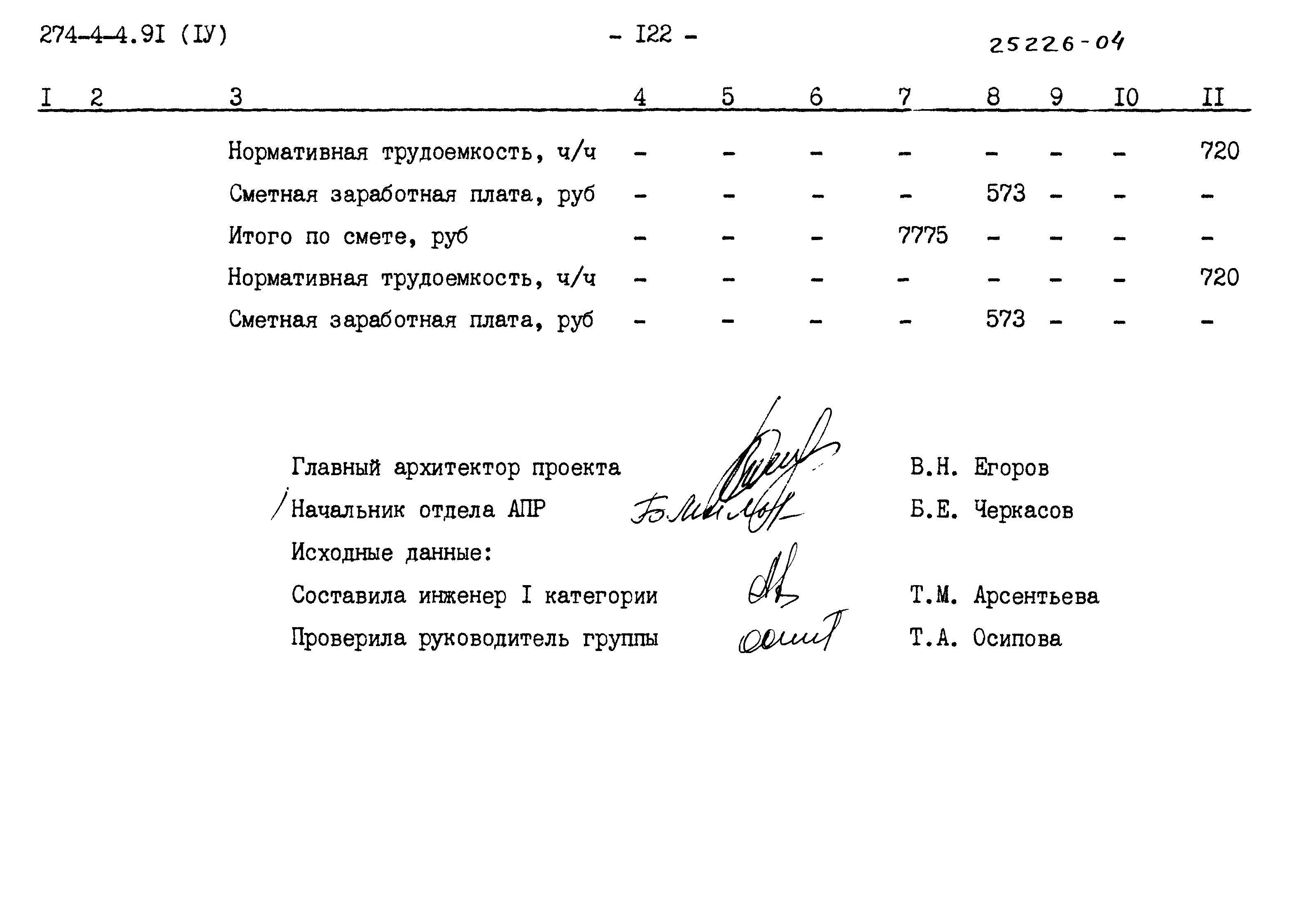 Типовой проект 274-4-4.91