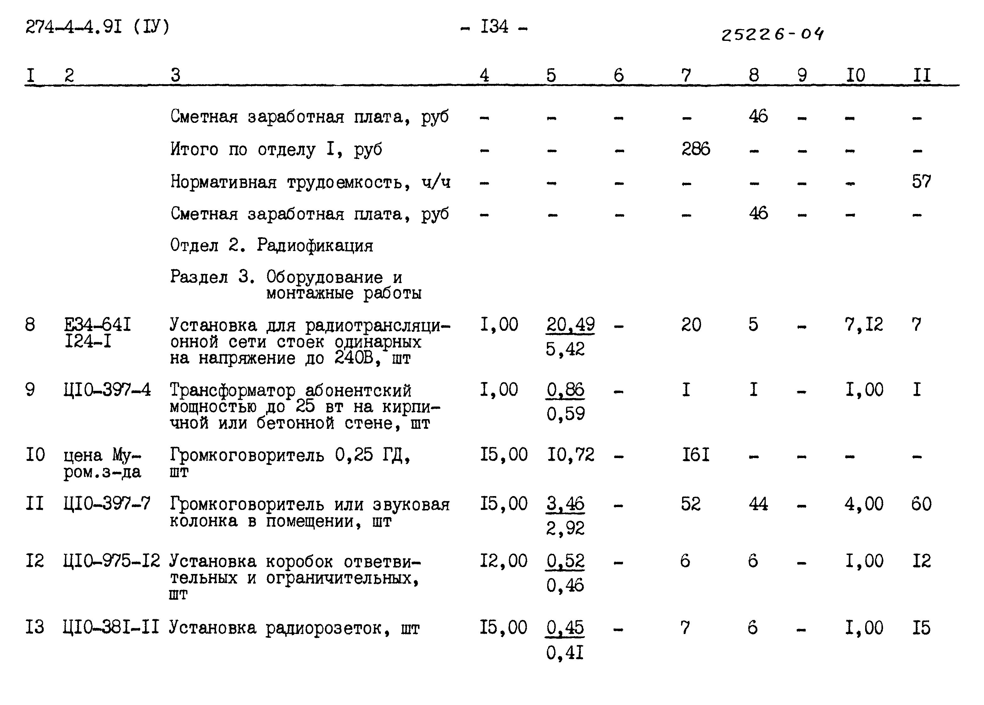Типовой проект 274-4-4.91