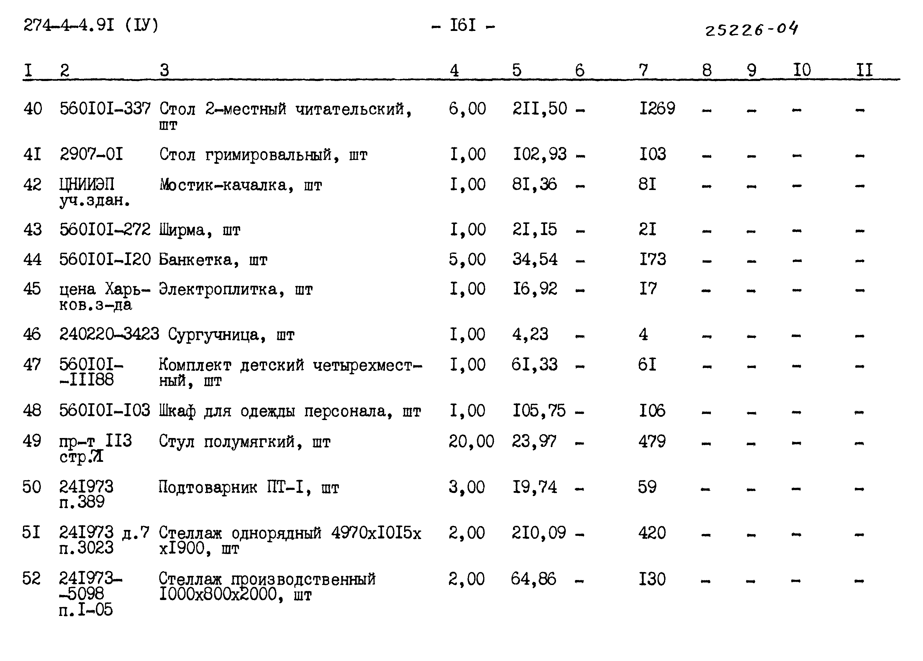 Типовой проект 274-4-4.91