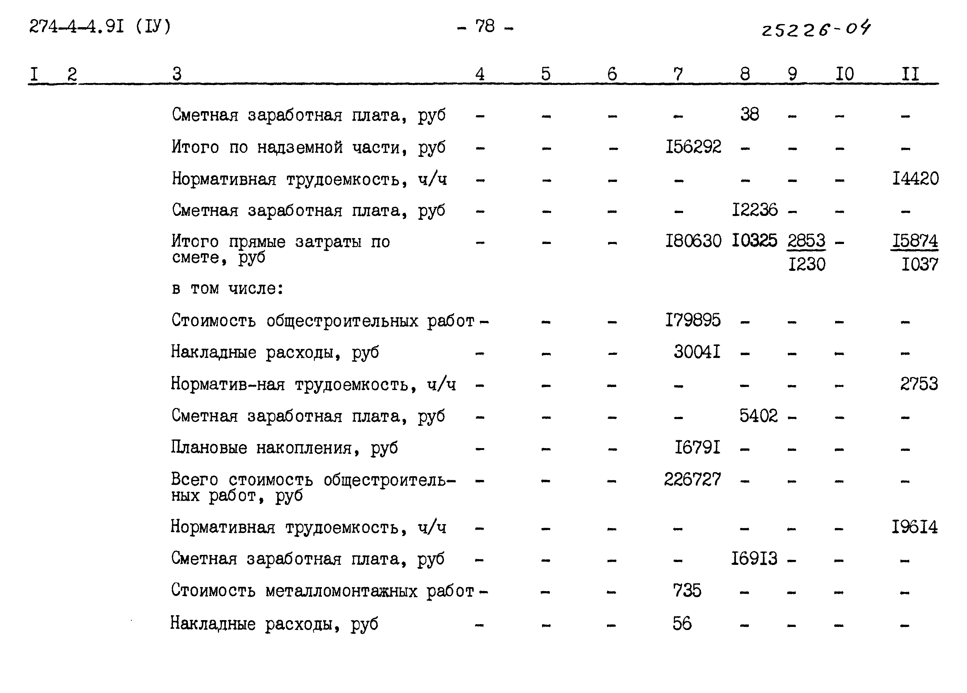 Типовой проект 274-4-4.91