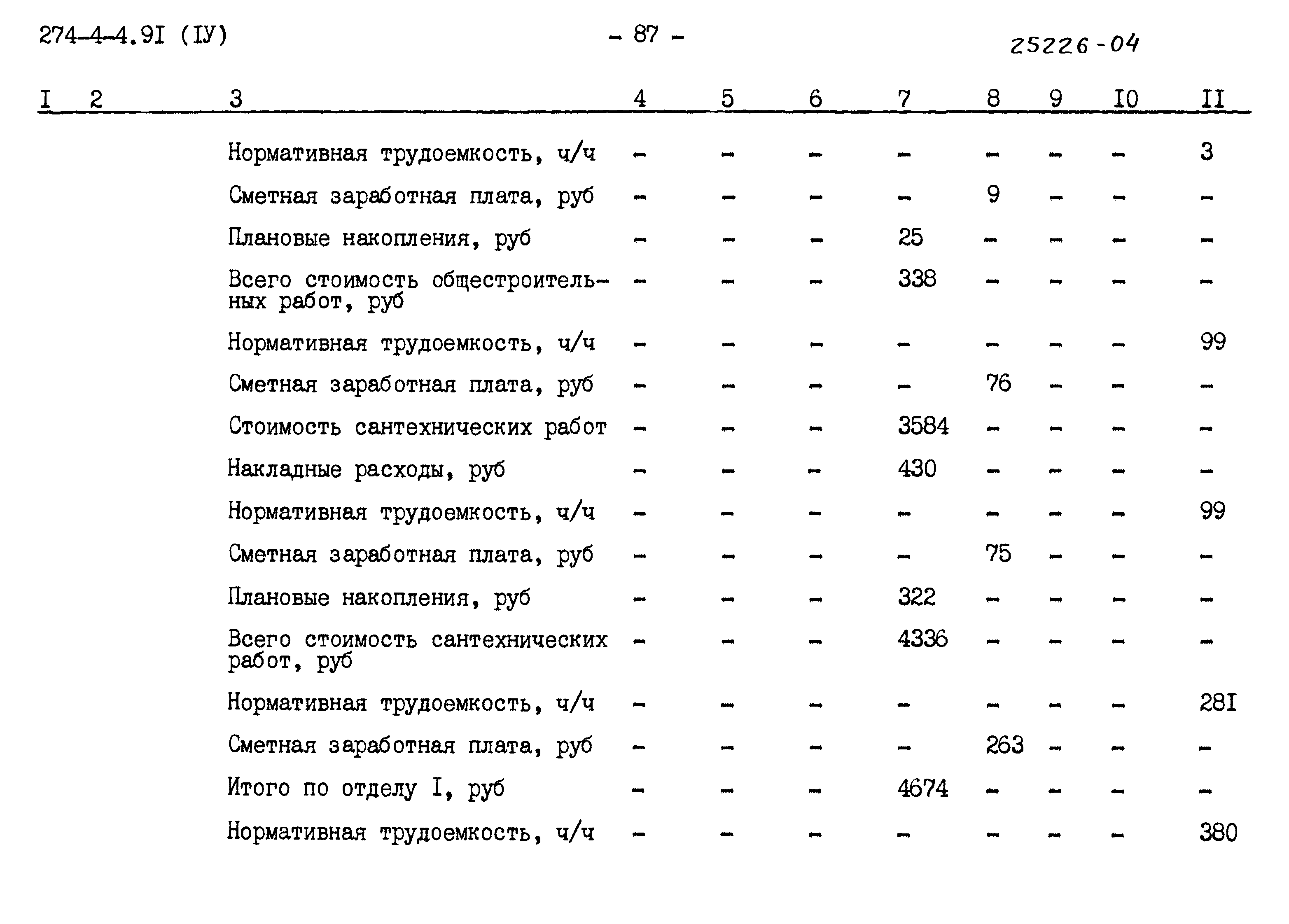 Типовой проект 274-4-4.91