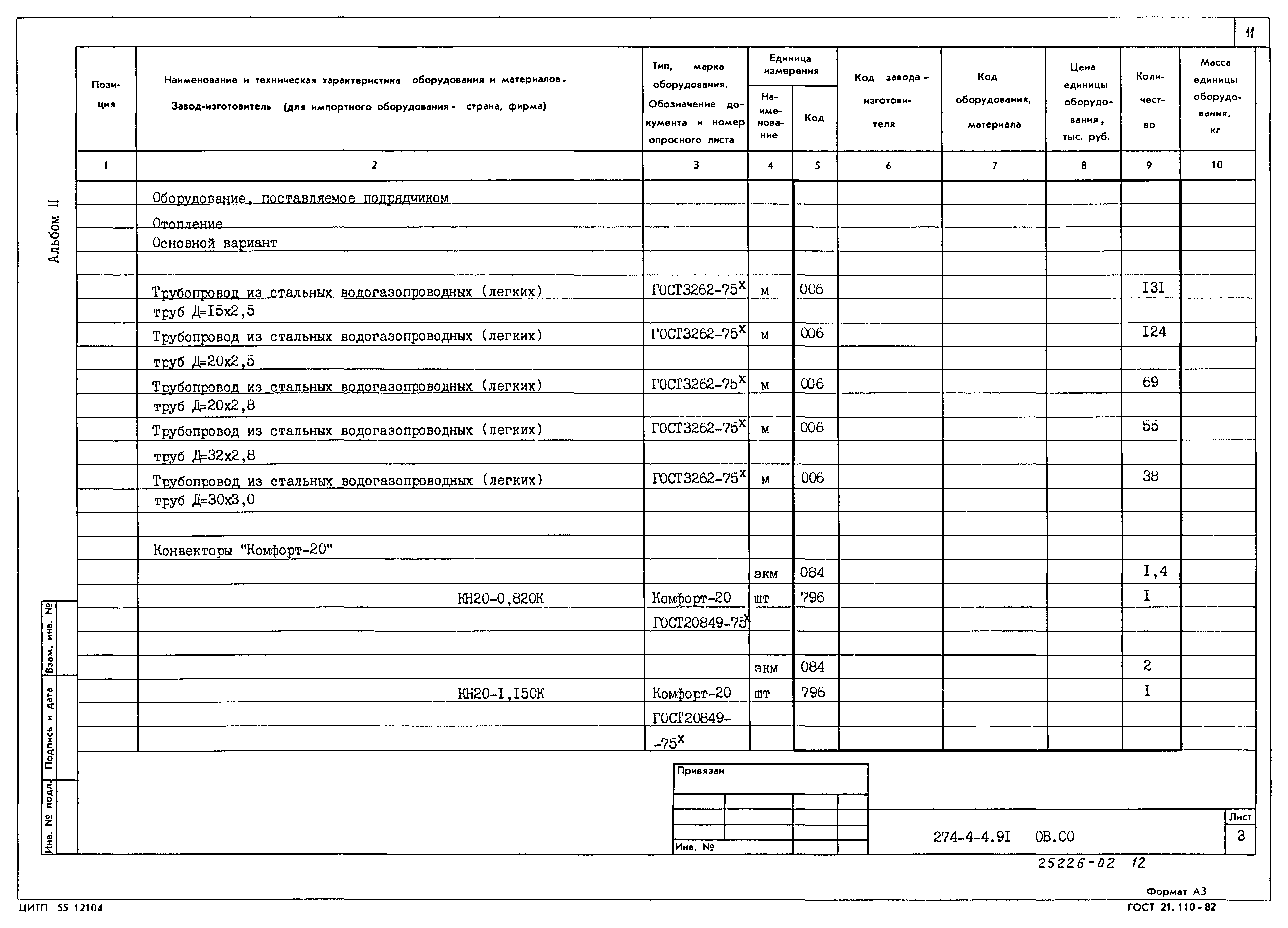 Типовой проект 274-4-4.91