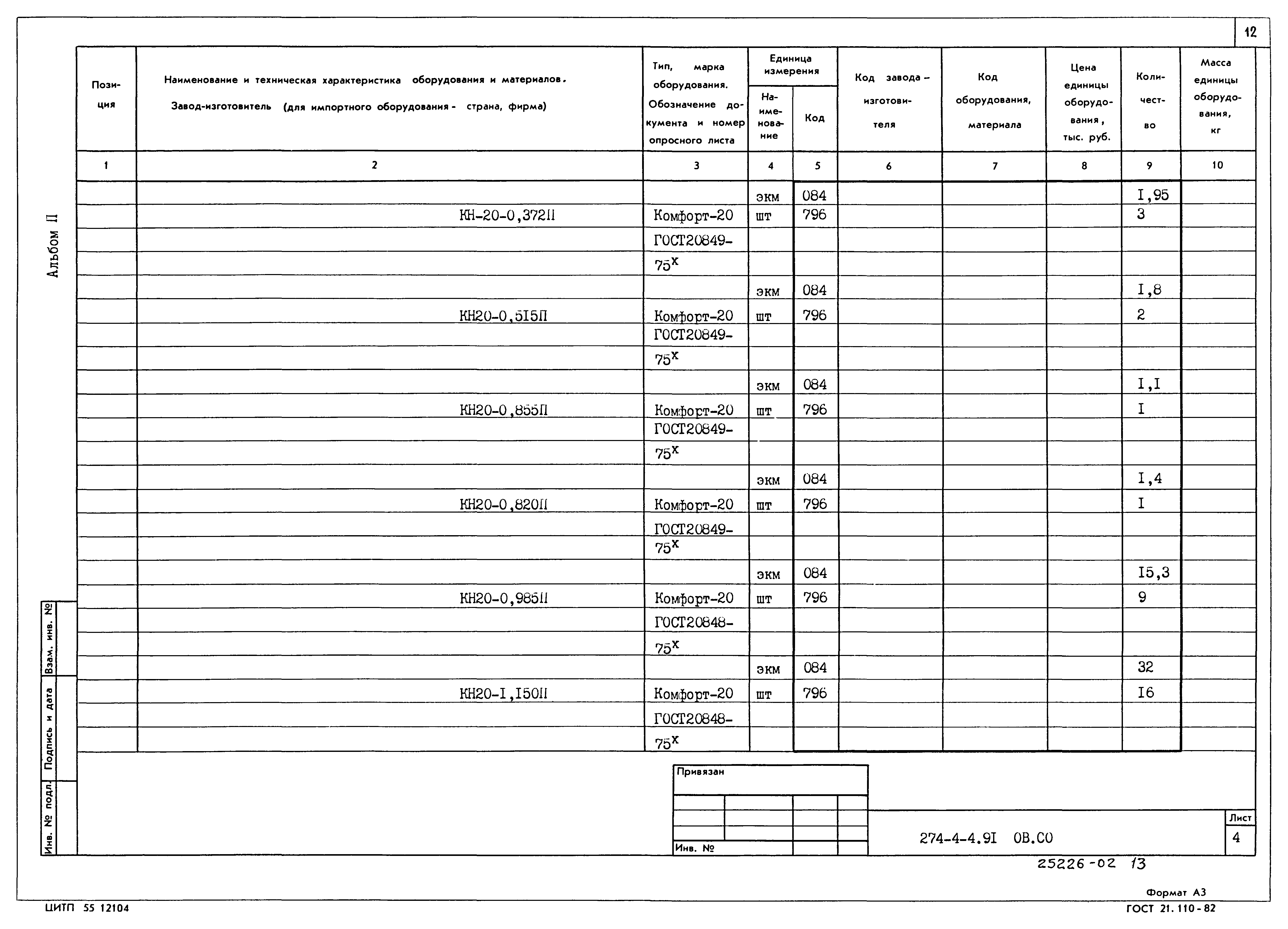 Типовой проект 274-4-4.91