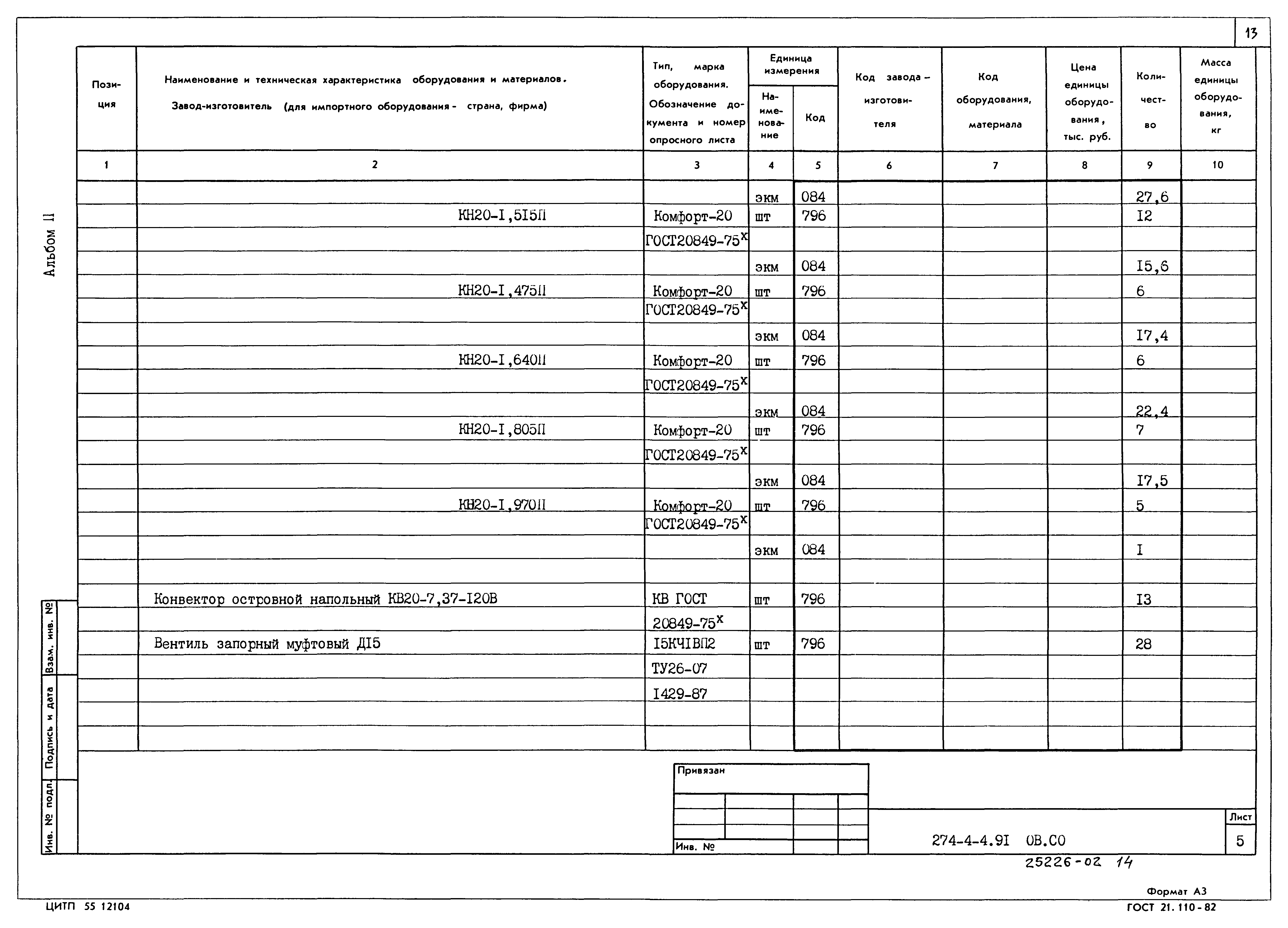 Типовой проект 274-4-4.91