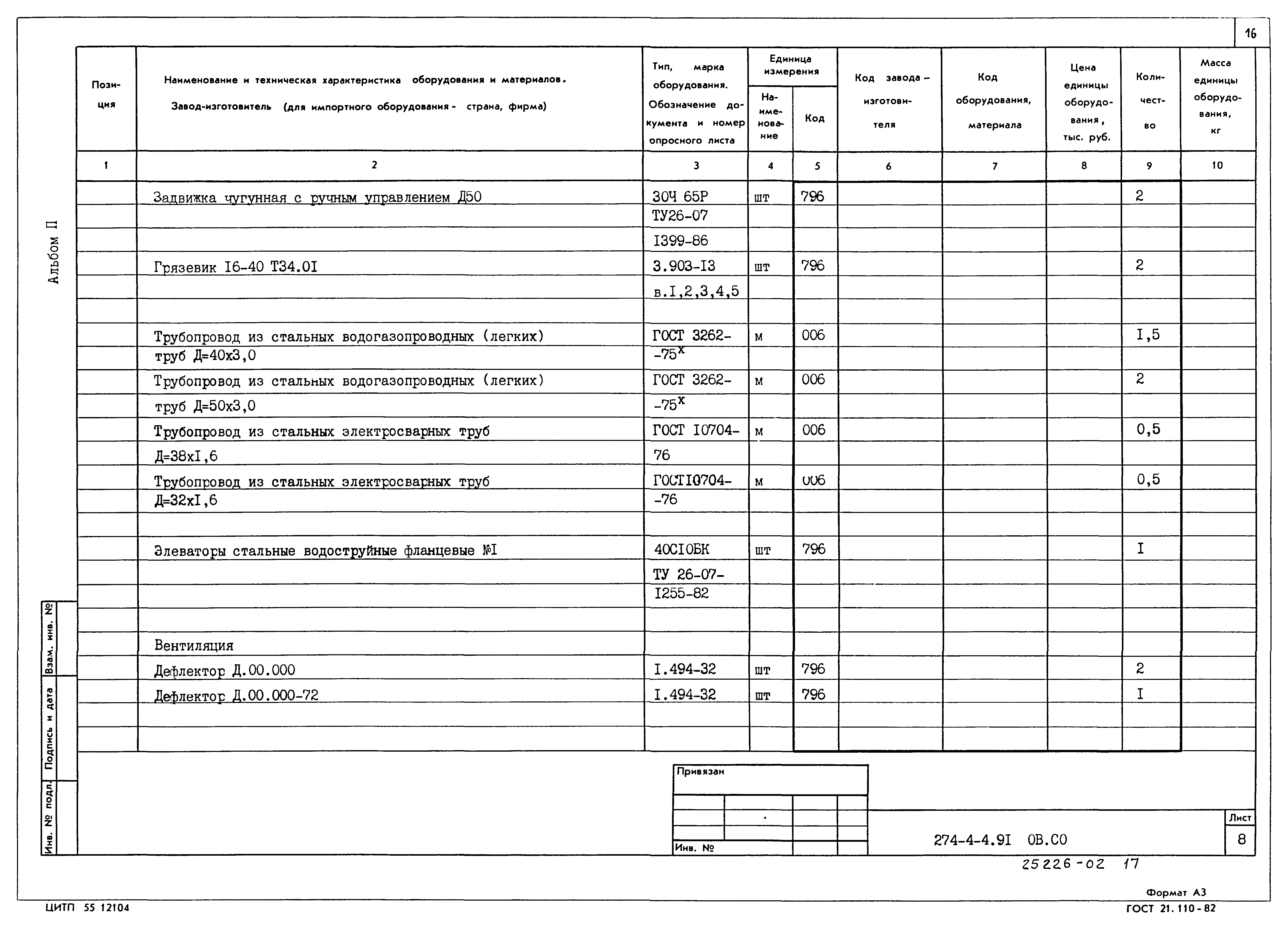 Типовой проект 274-4-4.91
