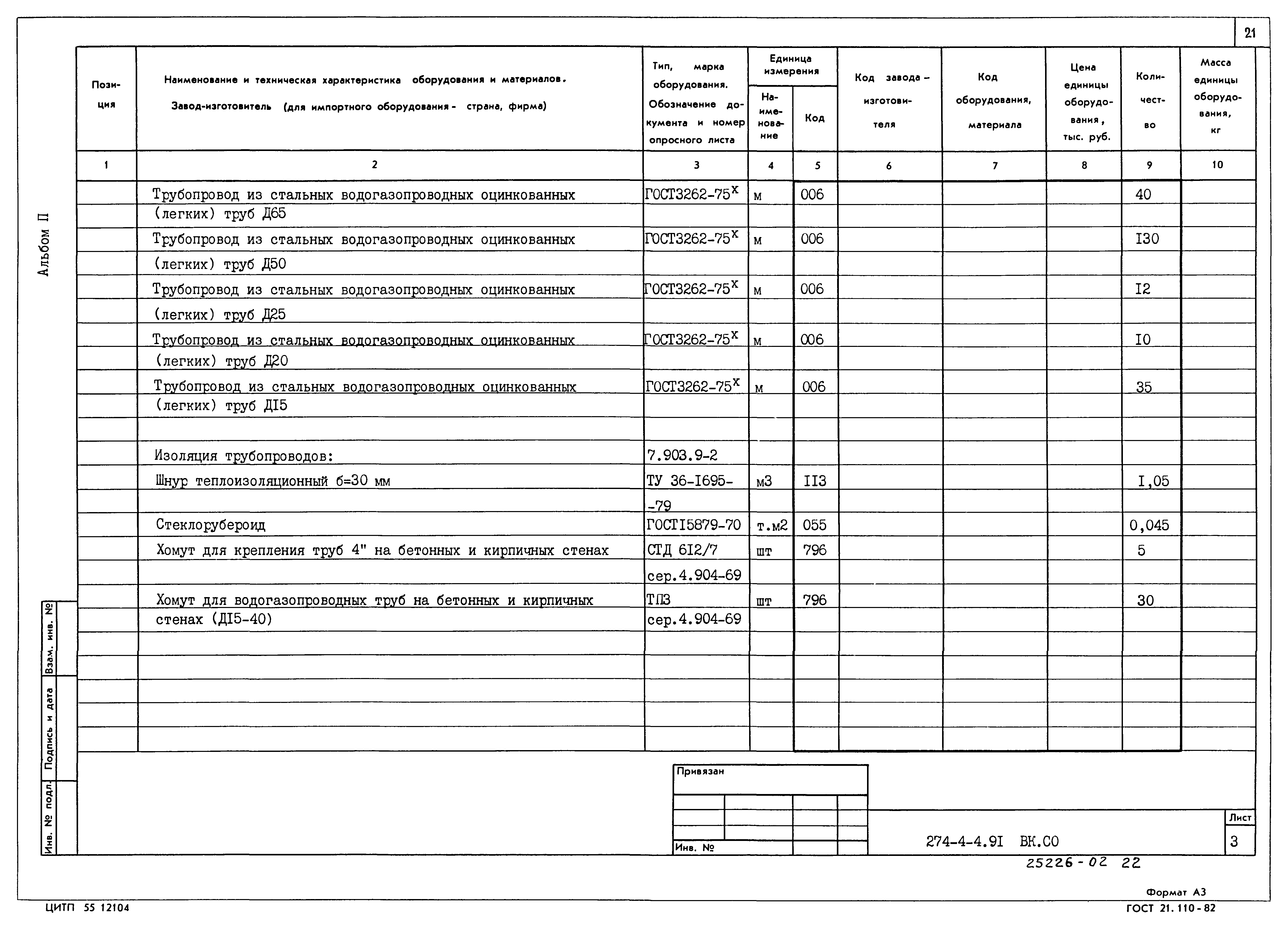 Типовой проект 274-4-4.91