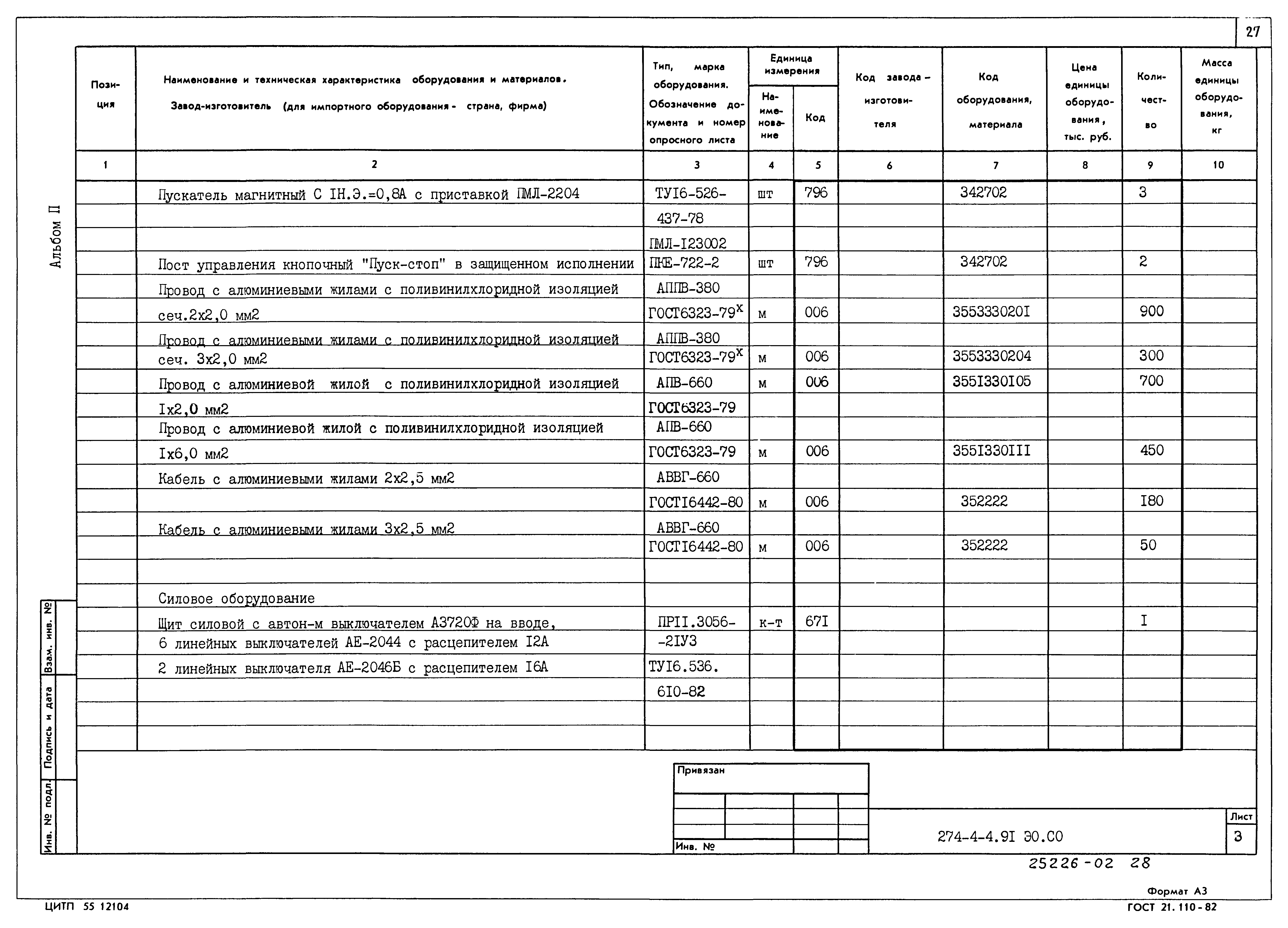 Типовой проект 274-4-4.91