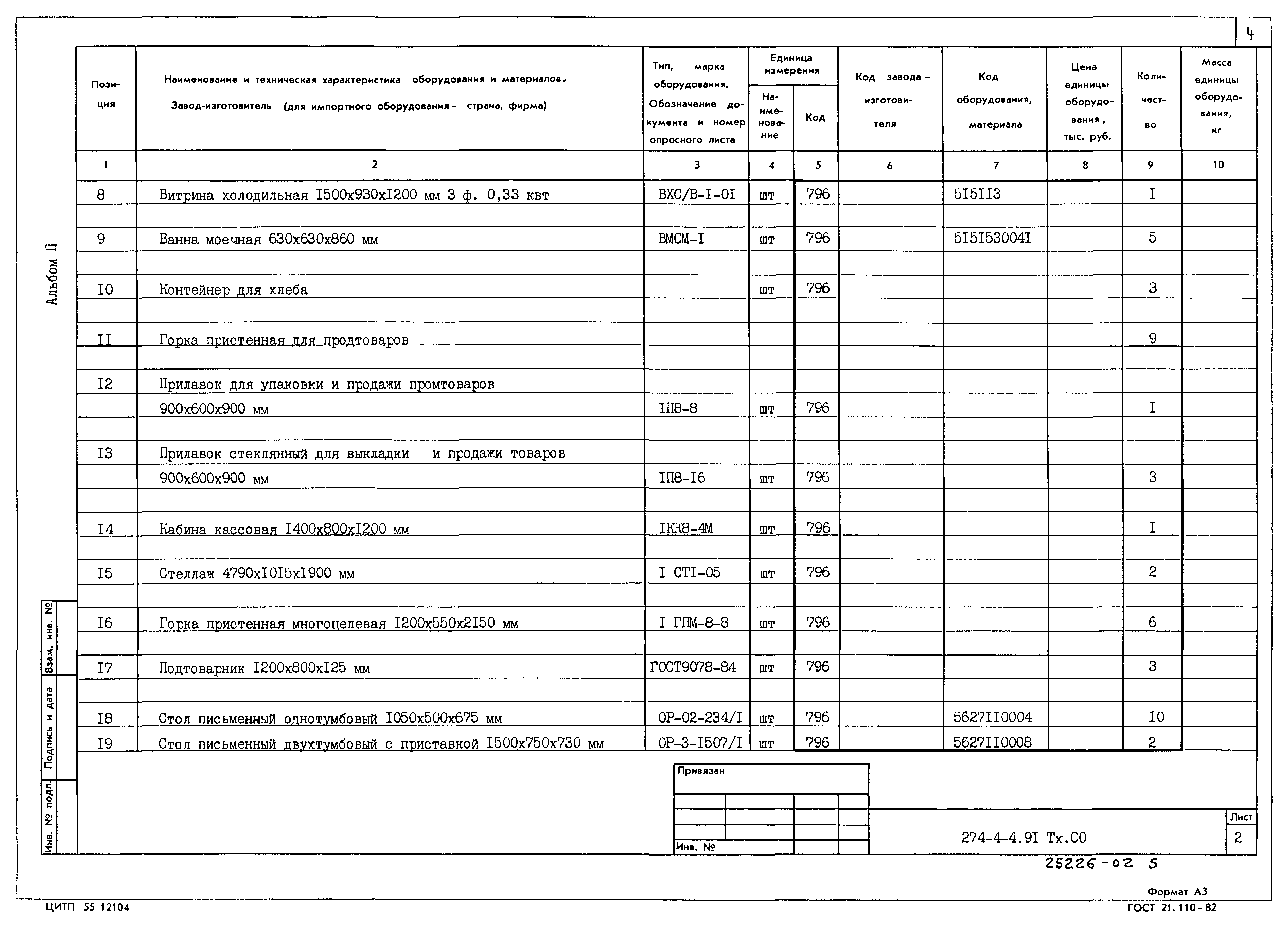 Типовой проект 274-4-4.91