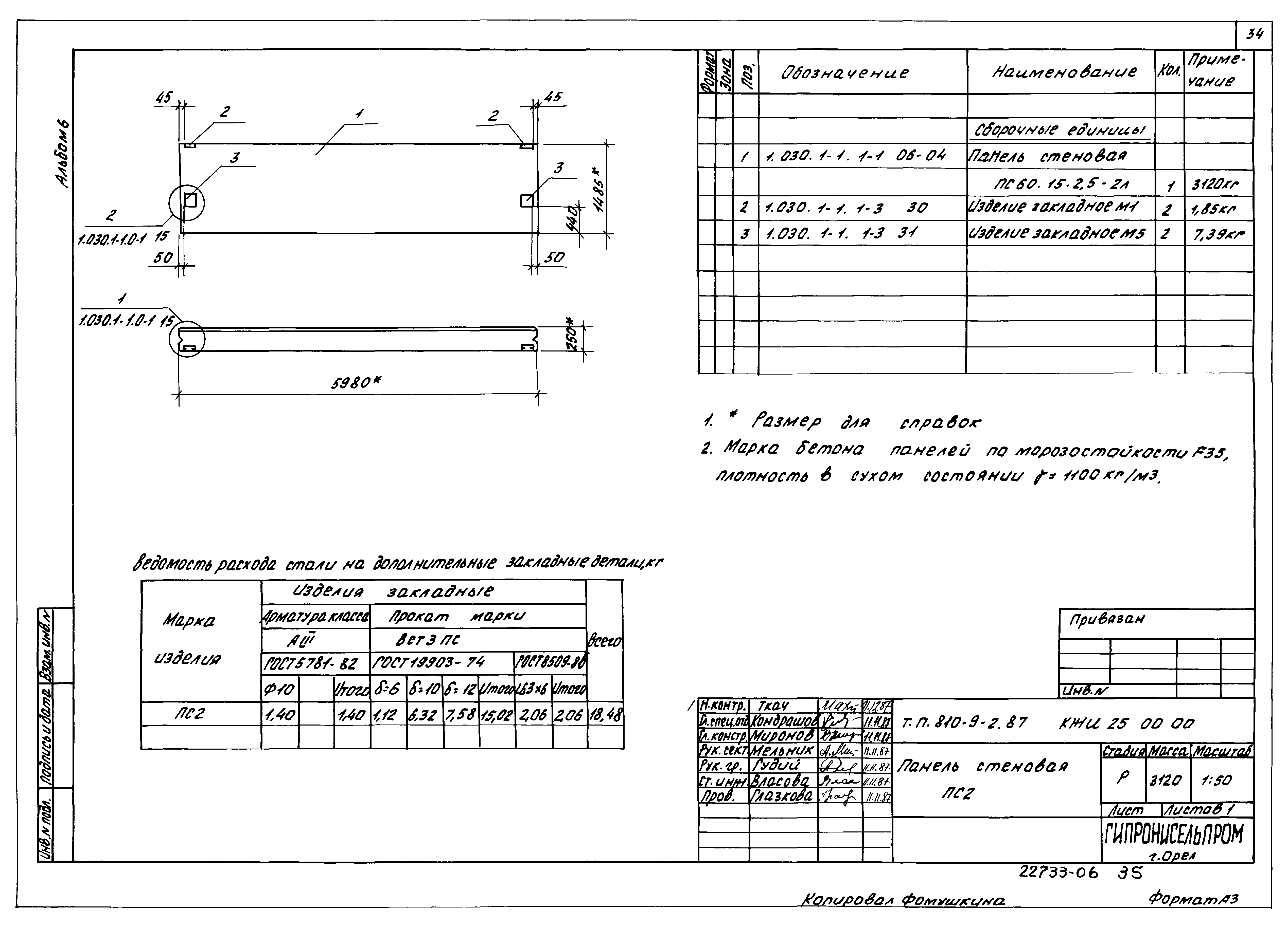 Типовой проект 810-9-2.87