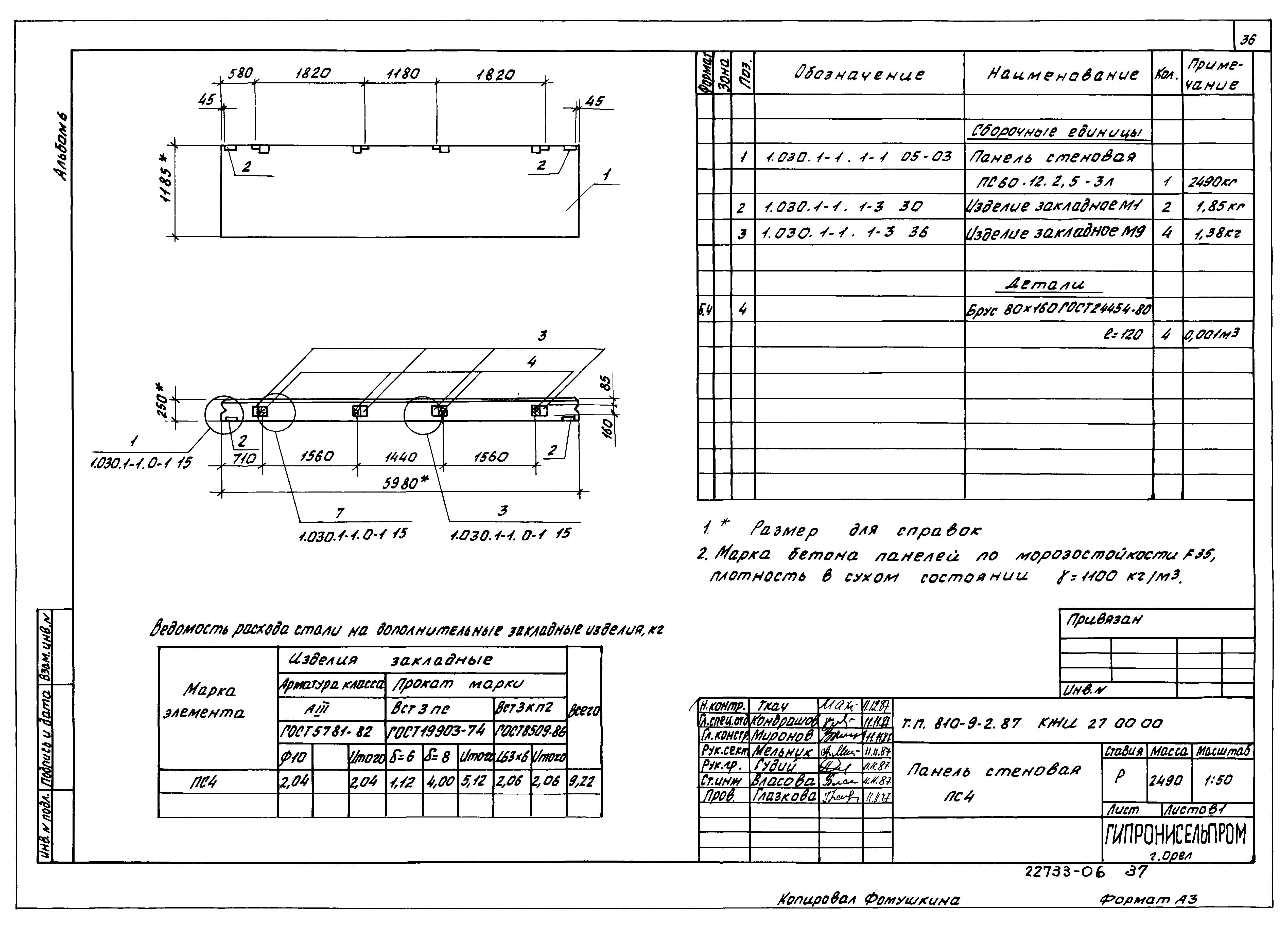 Типовой проект 810-9-2.87