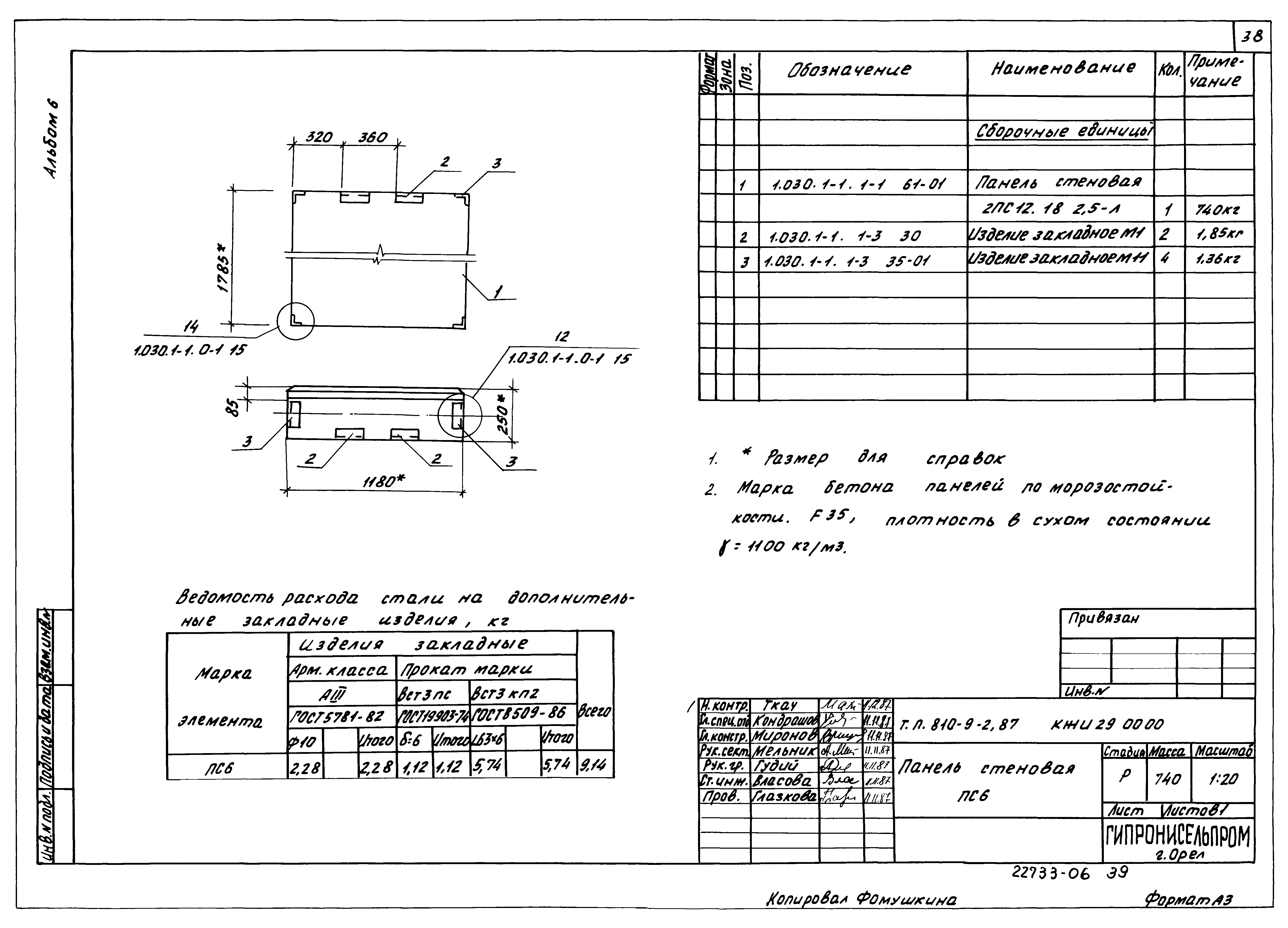 Типовой проект 810-9-2.87
