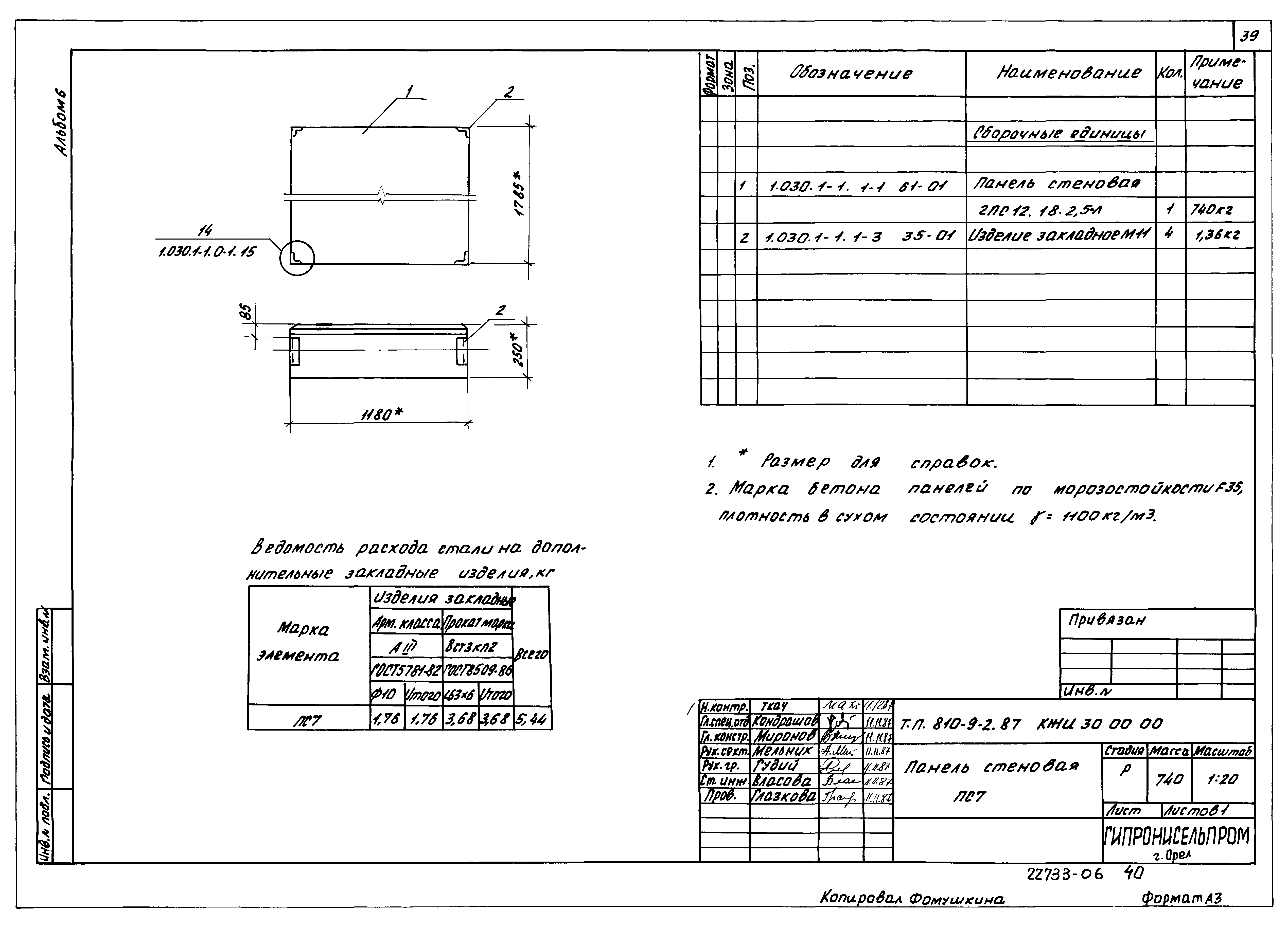 Типовой проект 810-9-2.87