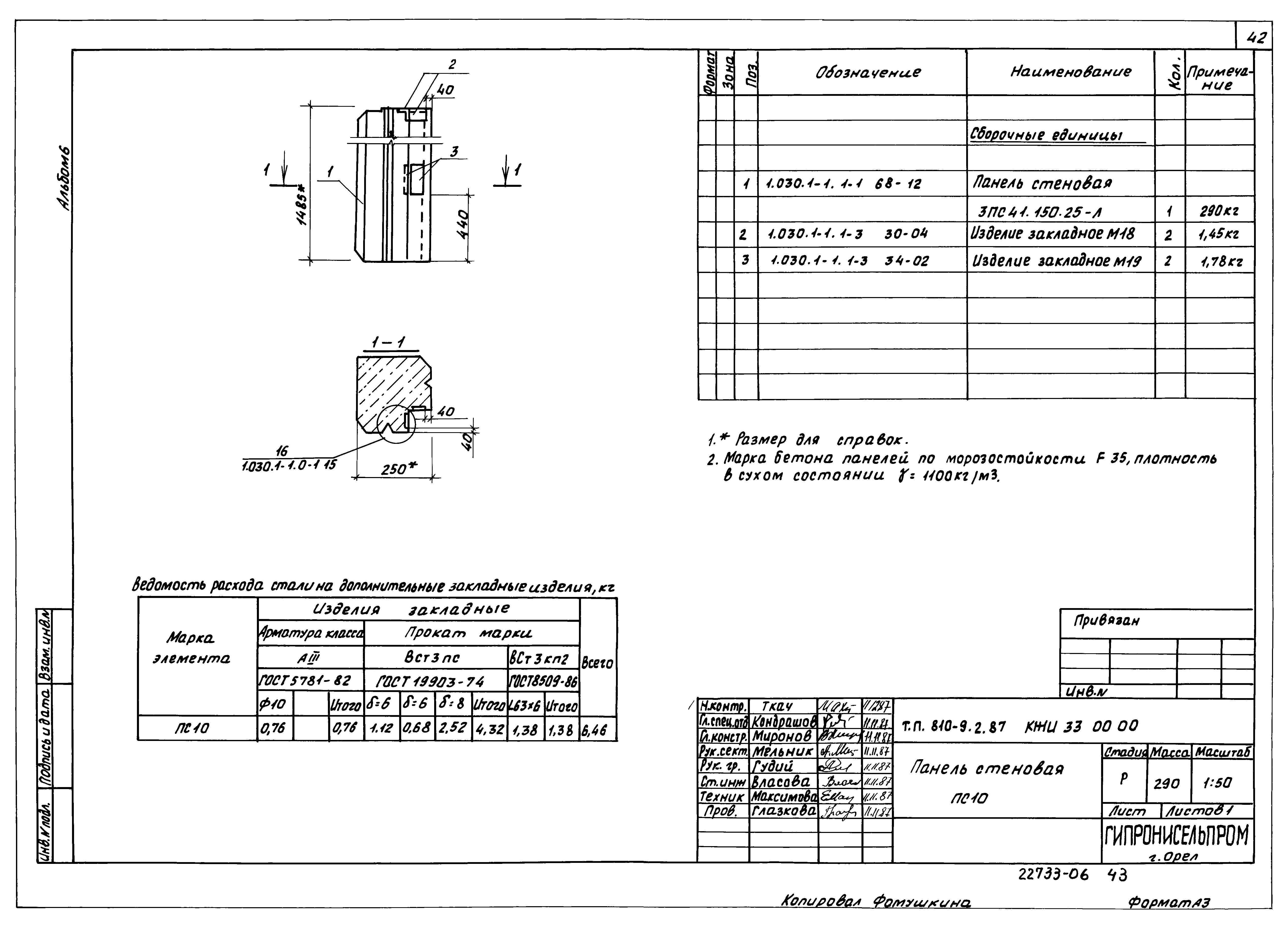 Типовой проект 810-9-2.87