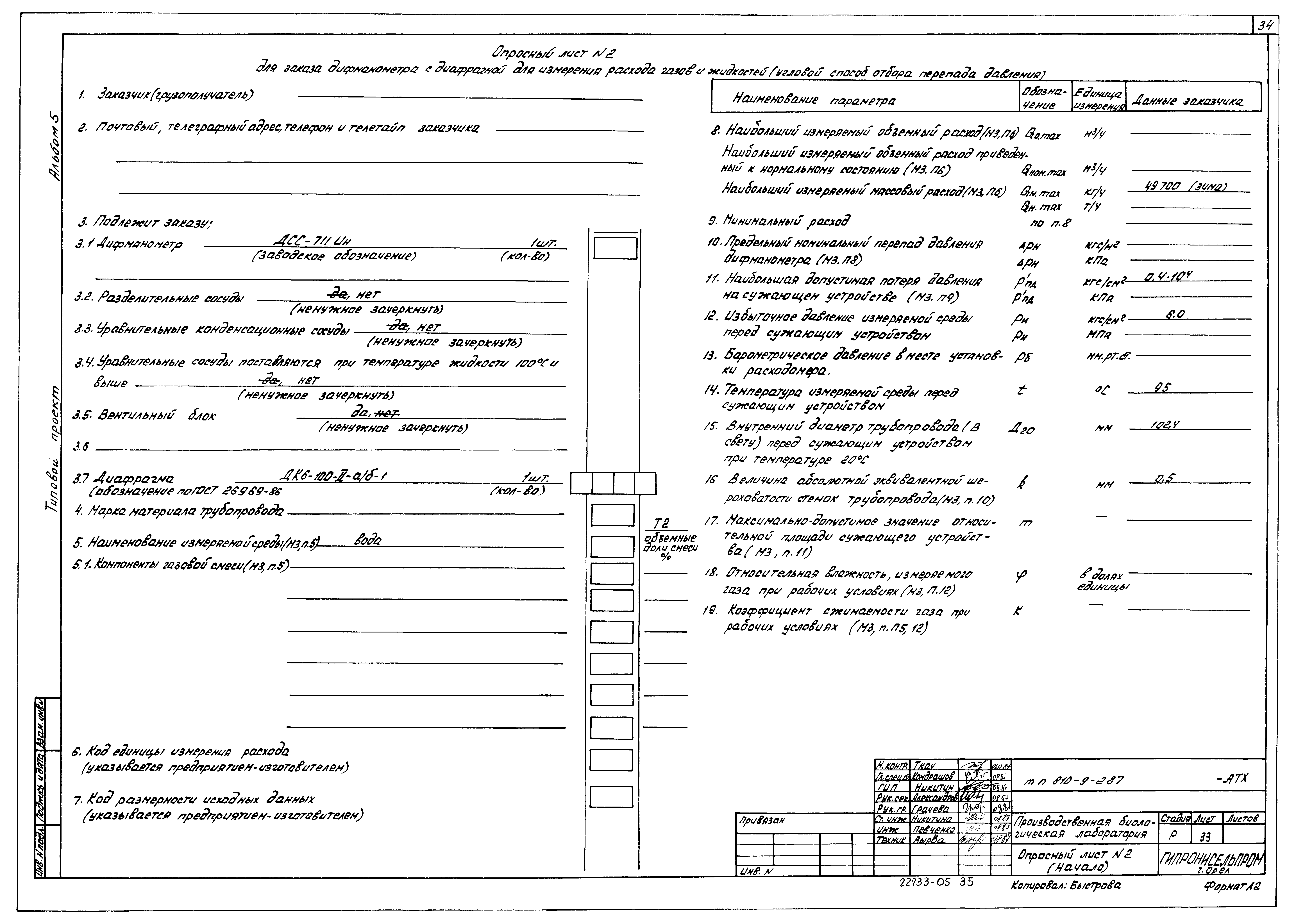 Типовой проект 810-9-2.87