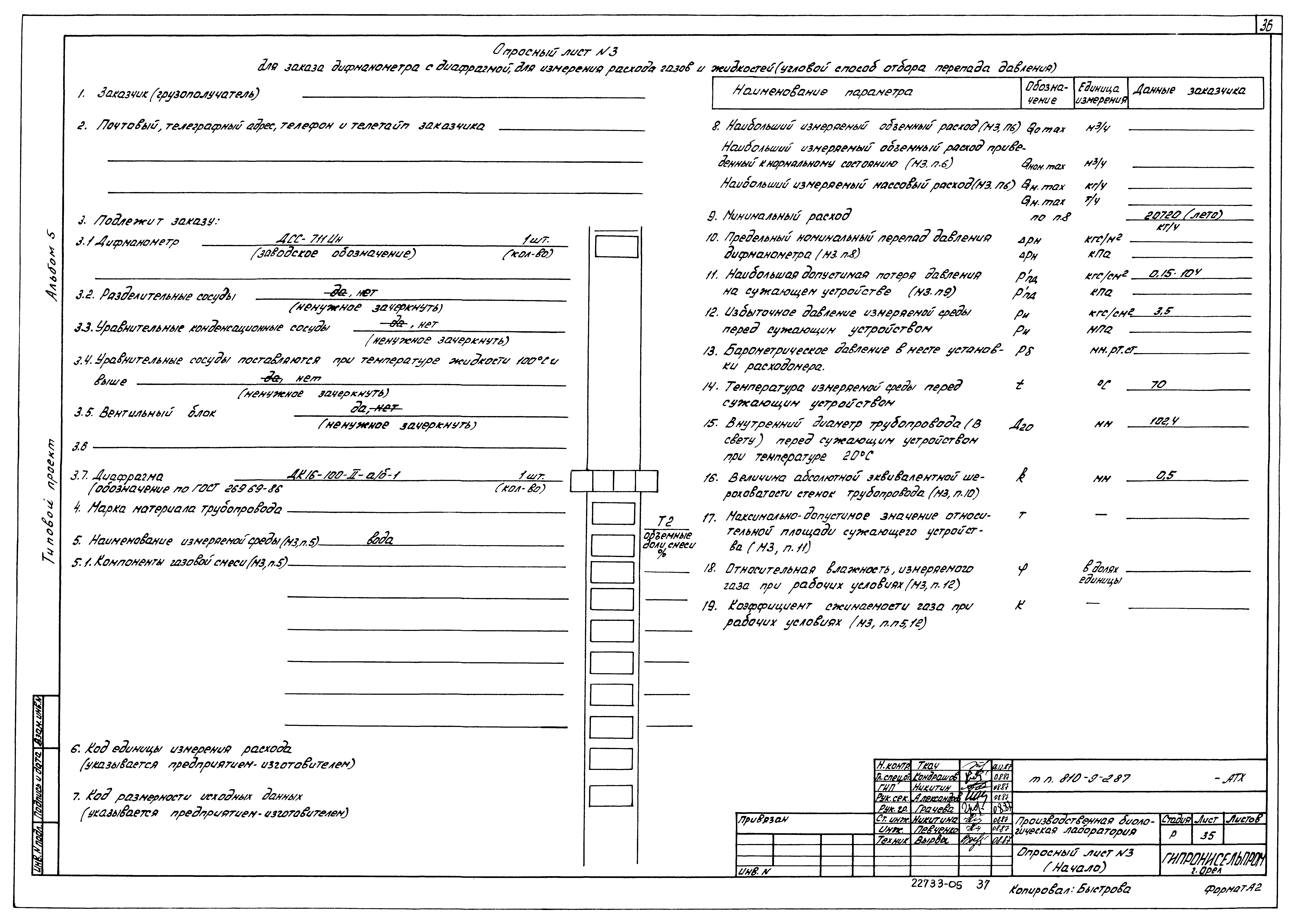 Типовой проект 810-9-2.87