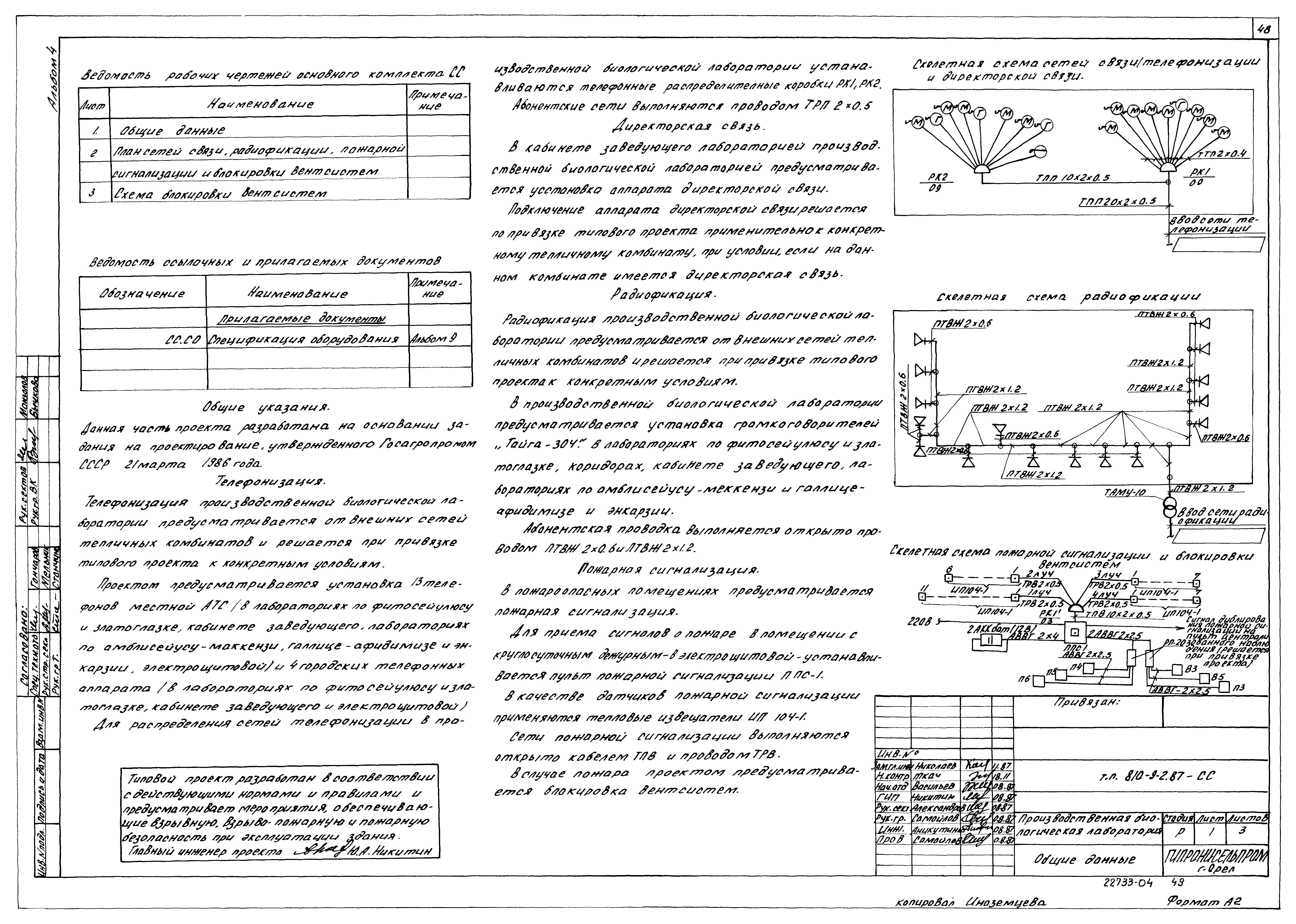 Типовой проект 810-9-2.87