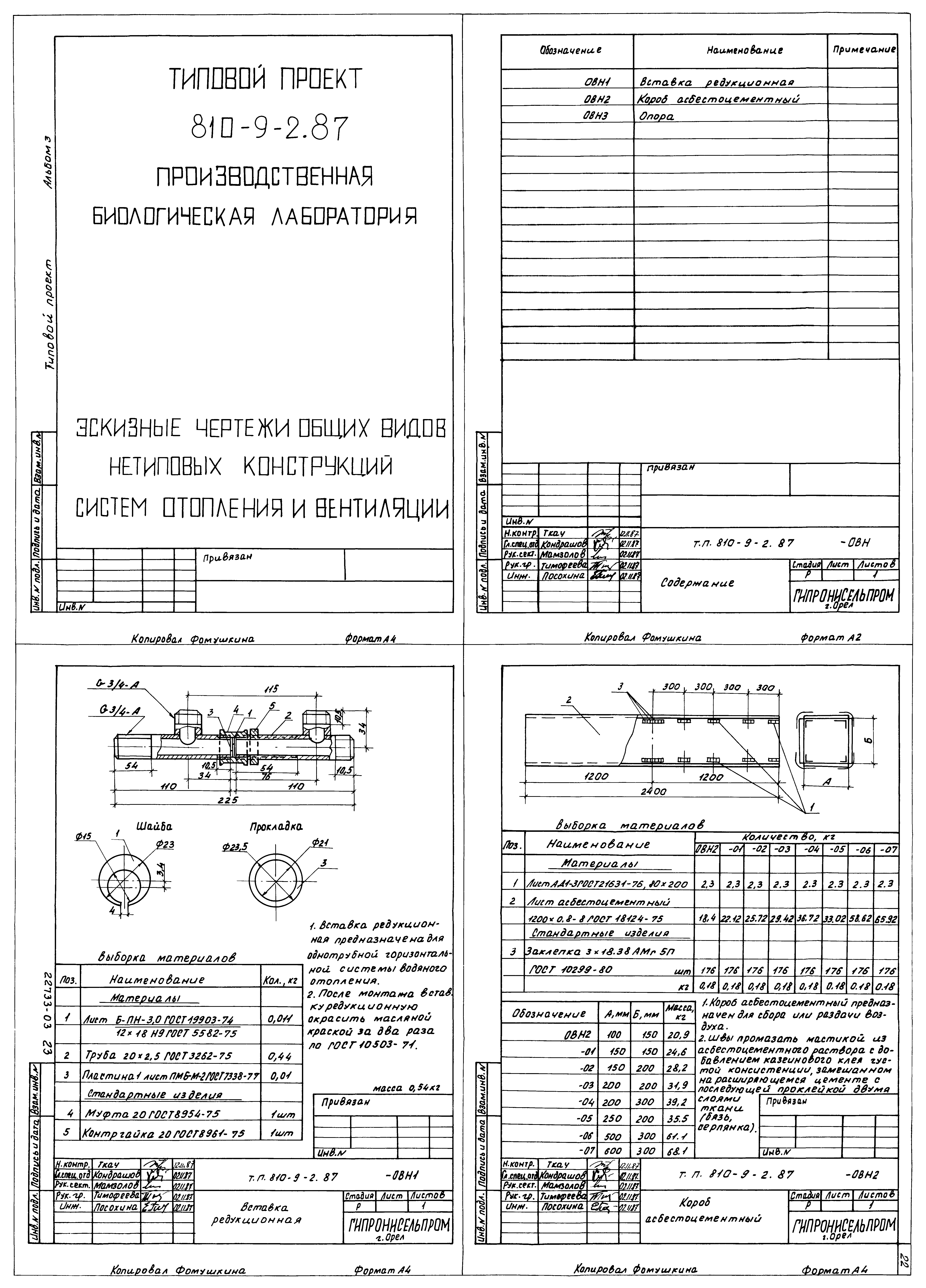 Типовой проект 810-9-2.87