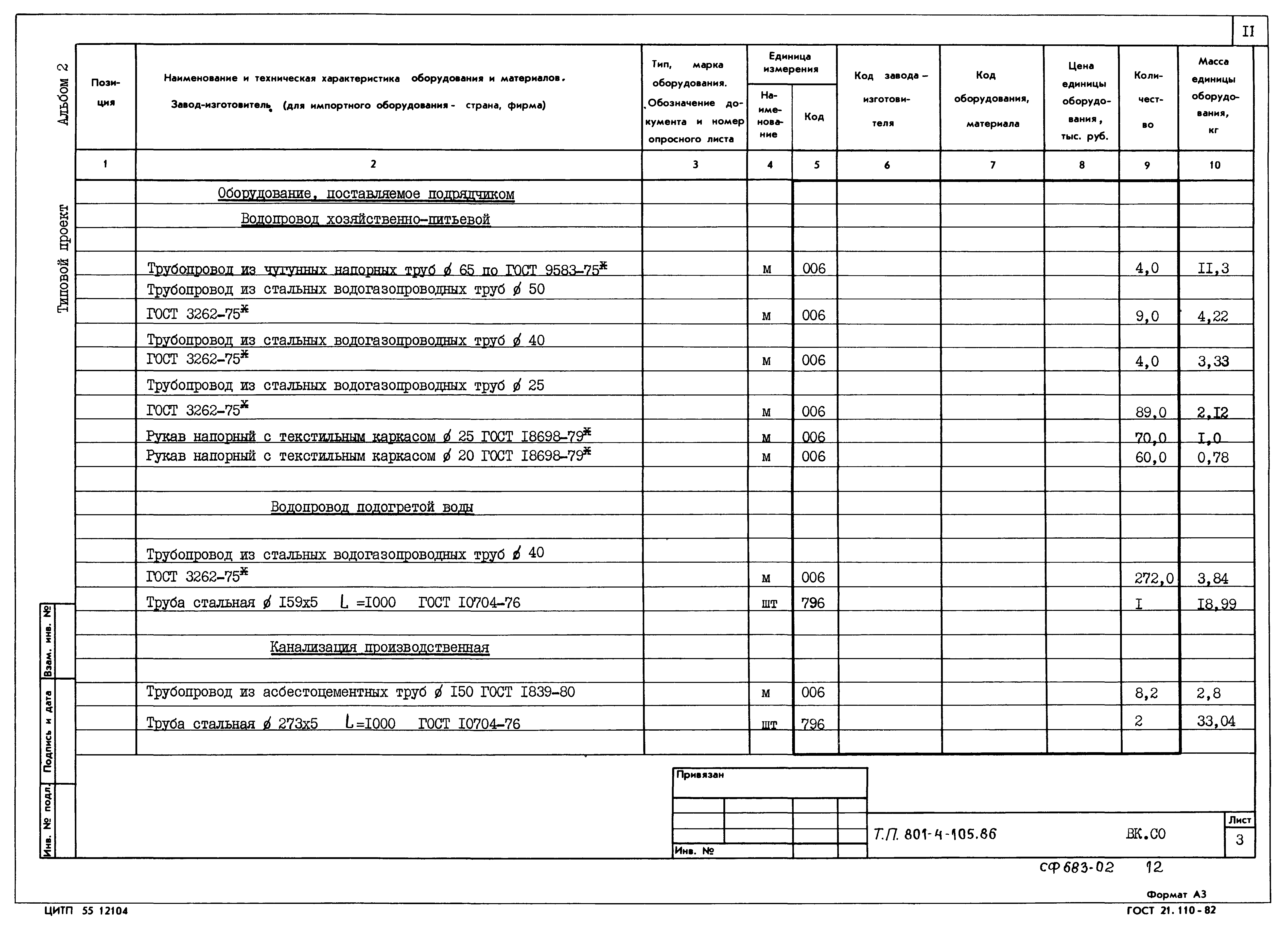 Типовой проект 801-4-105.86