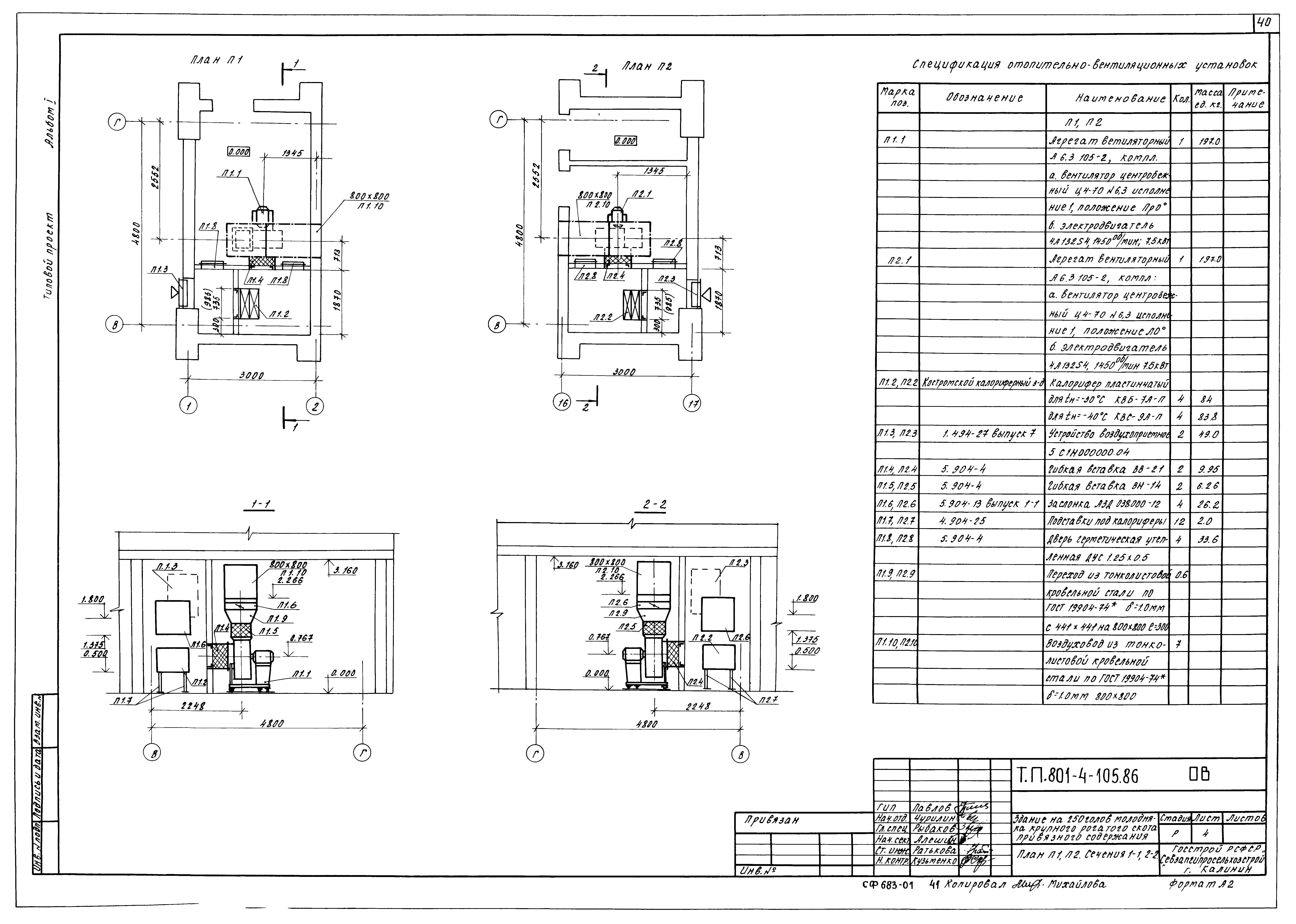 Типовой проект 801-4-105.86