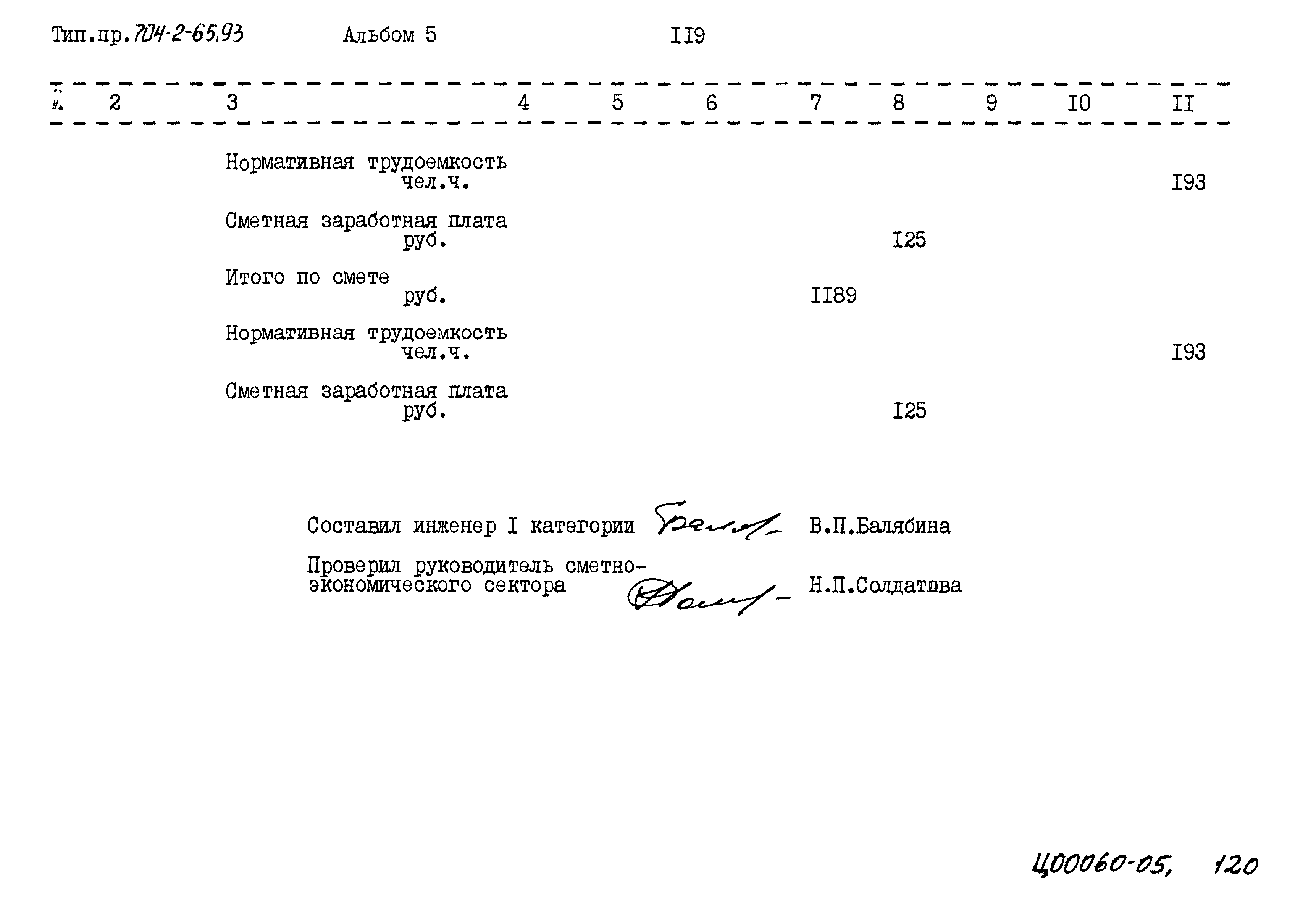 Типовой проект 704-2-65.93
