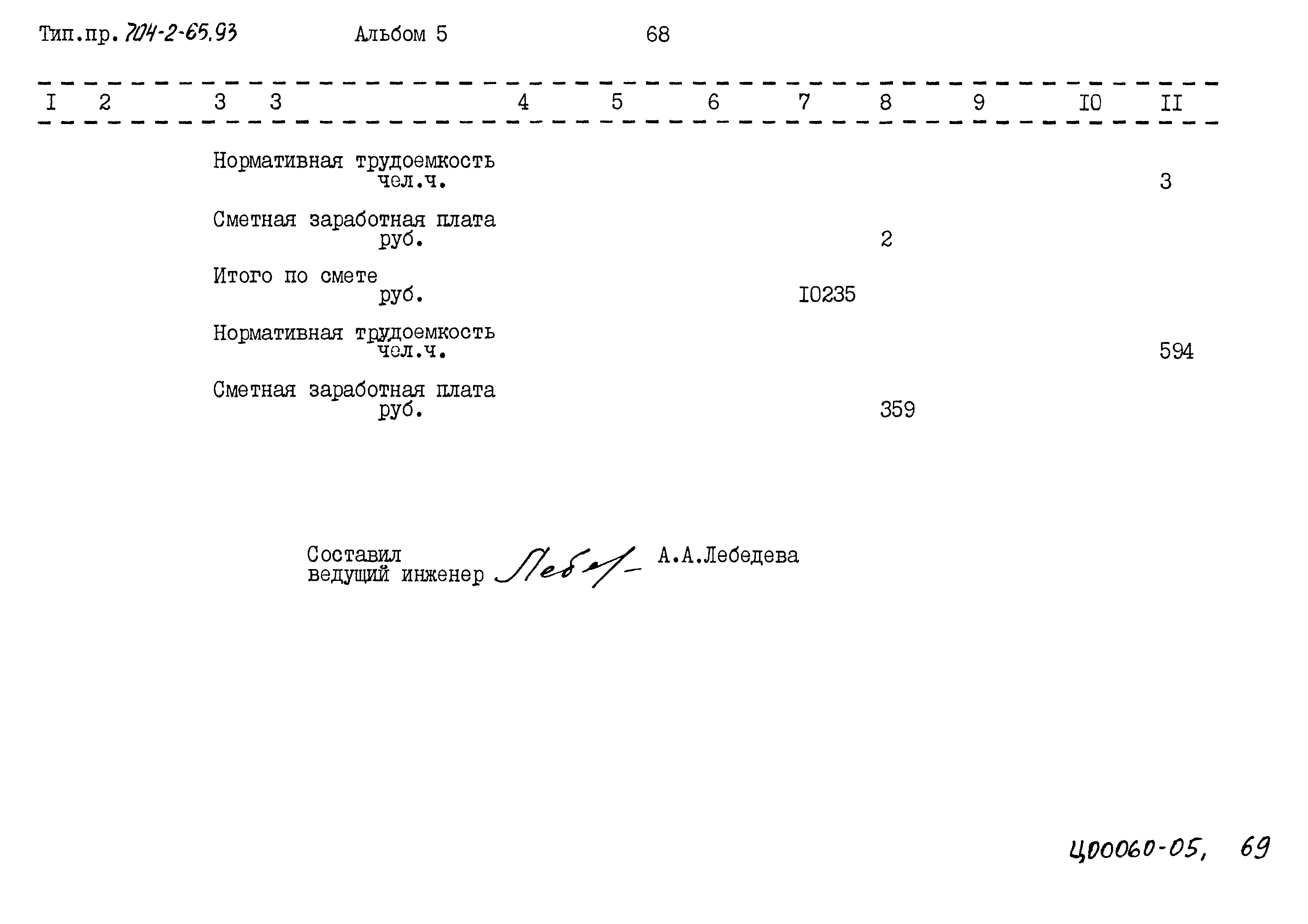 Типовой проект 704-2-65.93