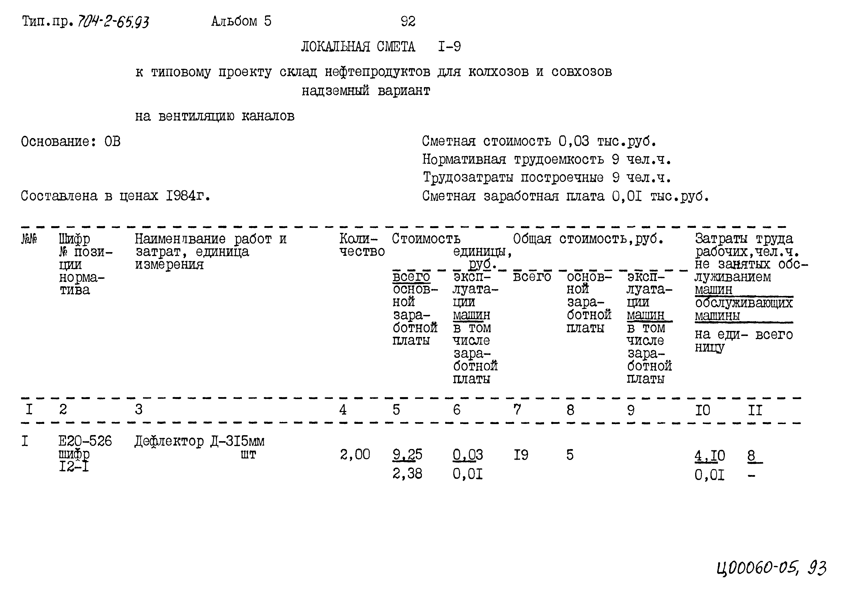Типовой проект 704-2-65.93