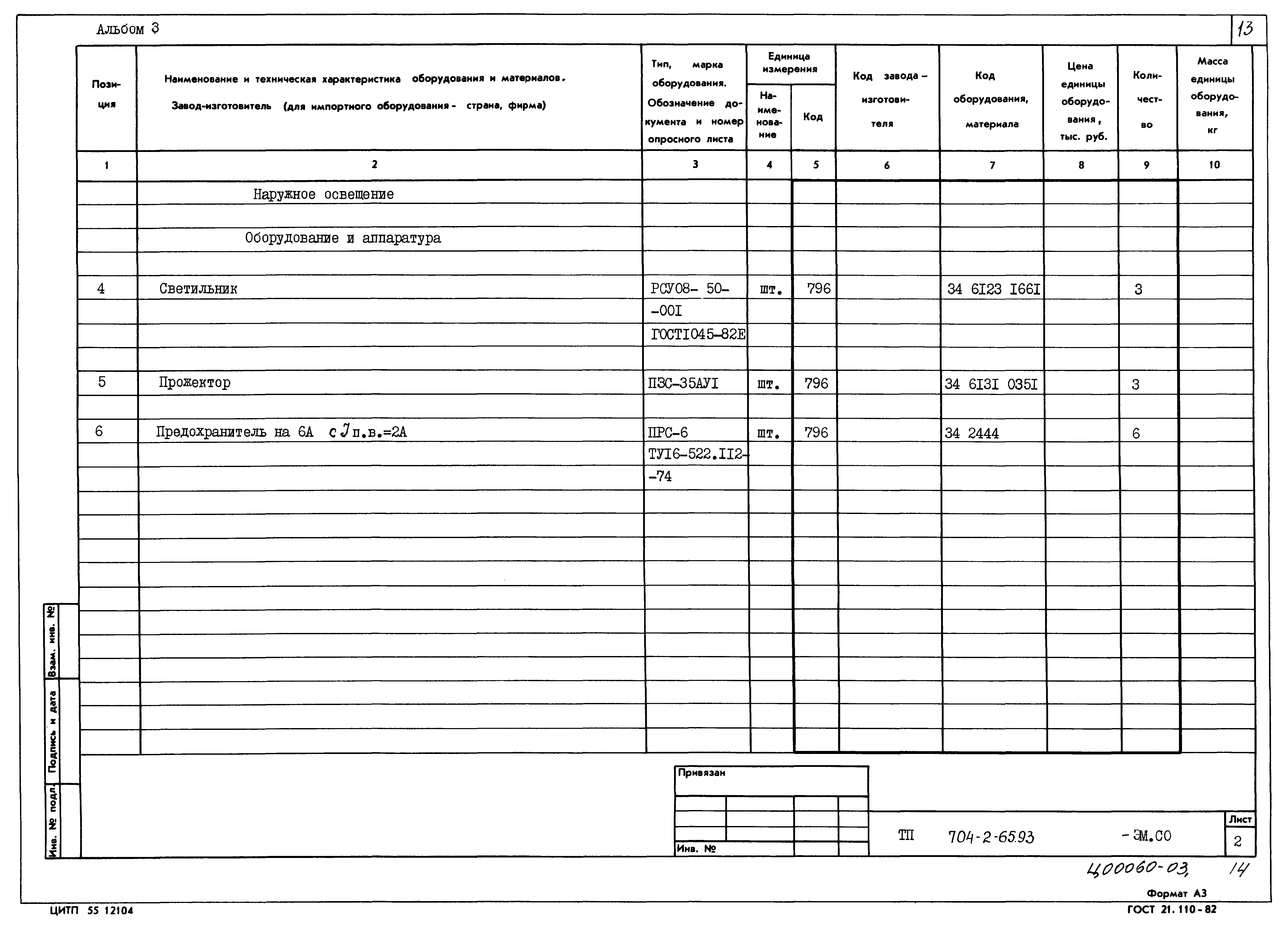 Типовой проект 704-2-65.93