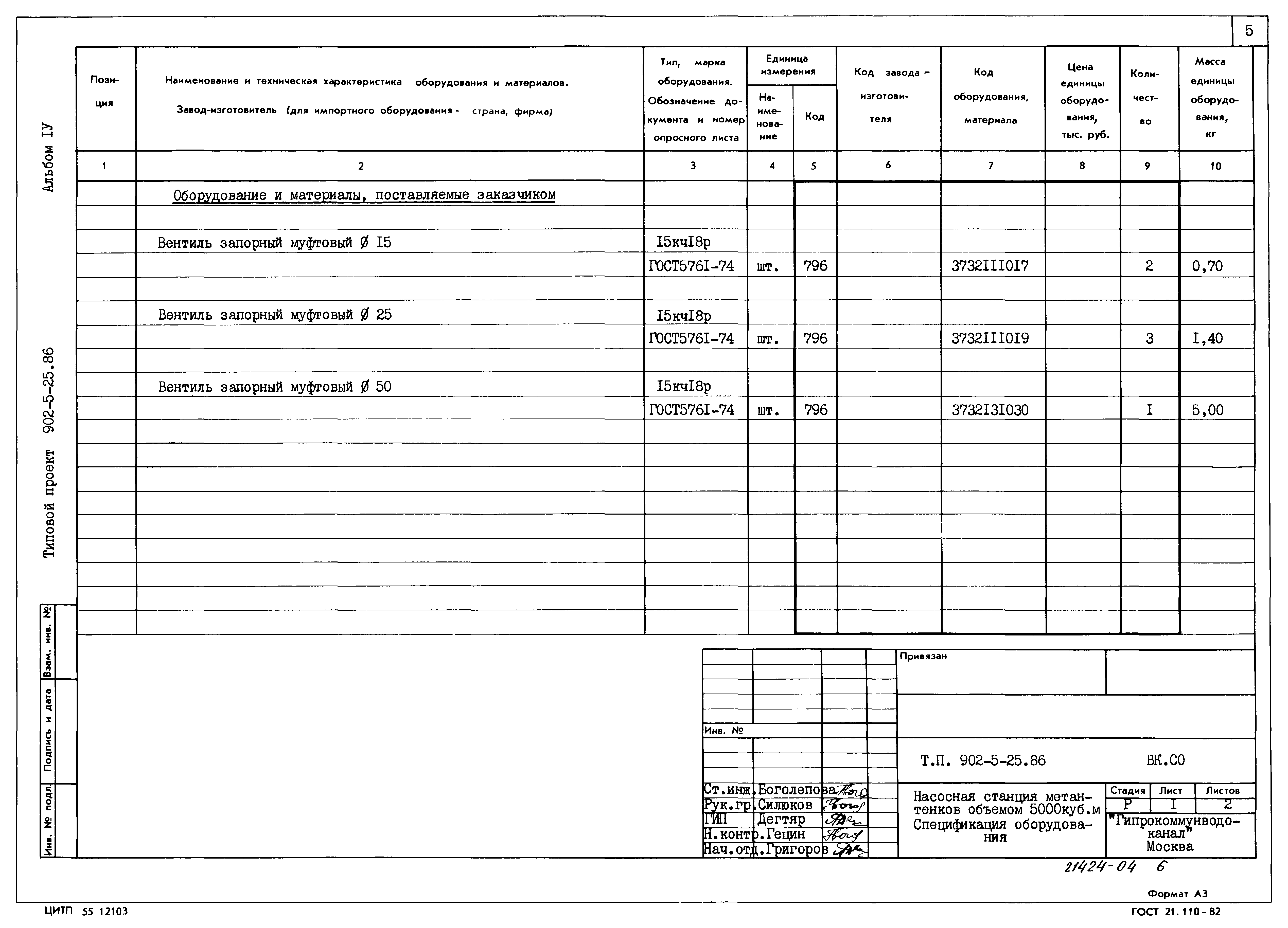 Типовой проект 902-5-25.86