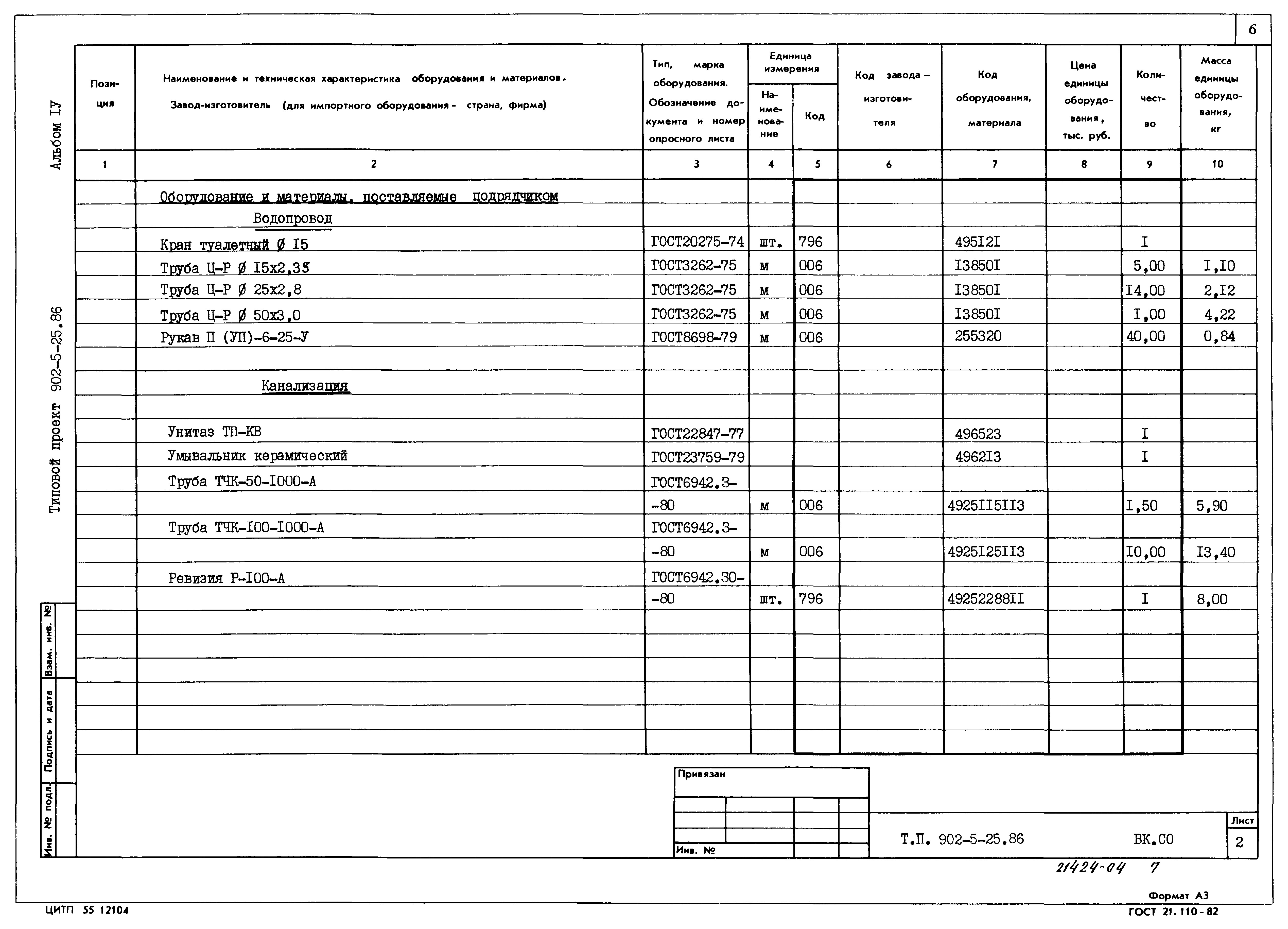 Типовой проект 902-5-25.86