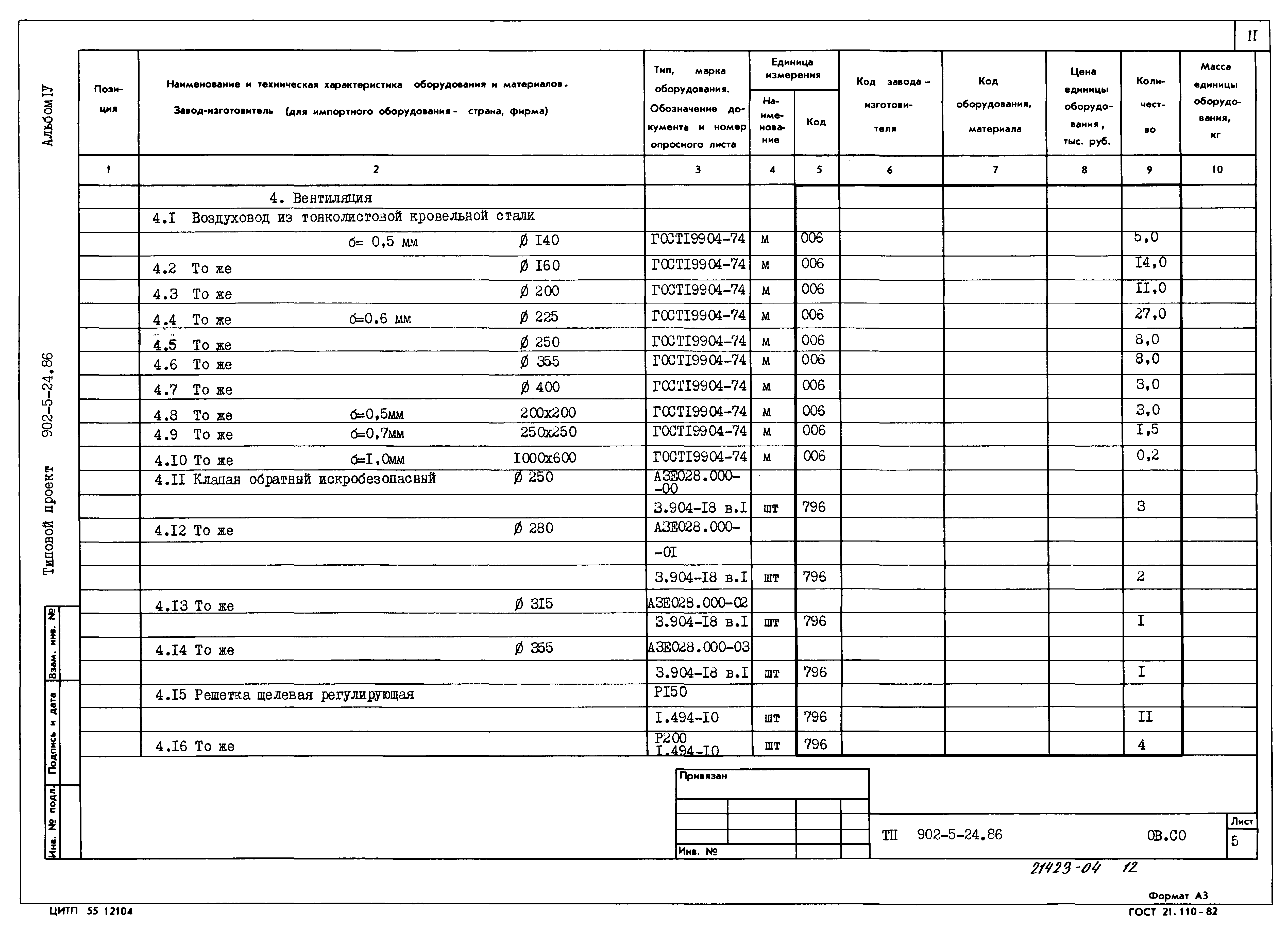 Типовой проект 902-5-24.86