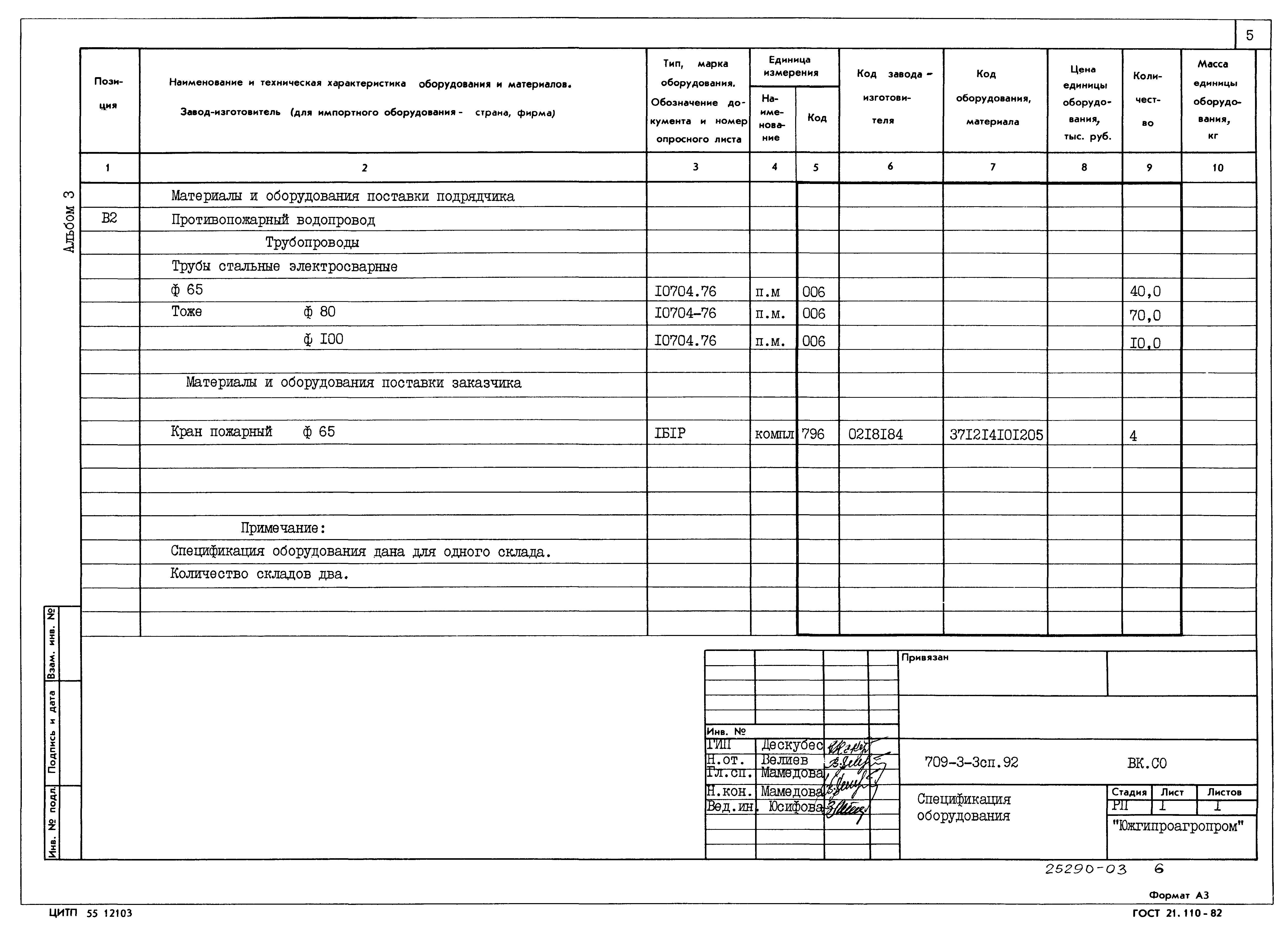 Типовой проект 709-3-3сп.92