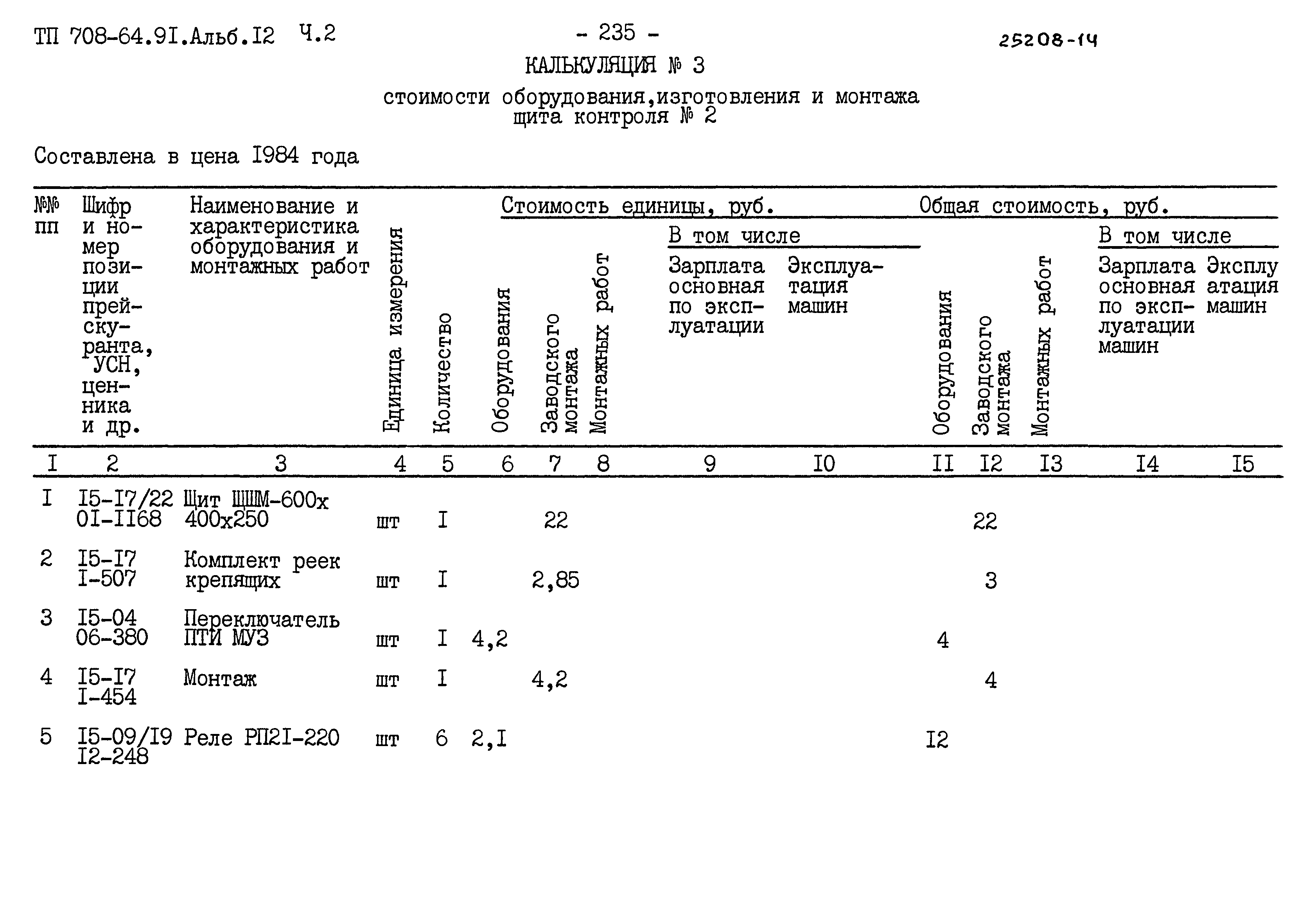 Типовой проект 708-64.91