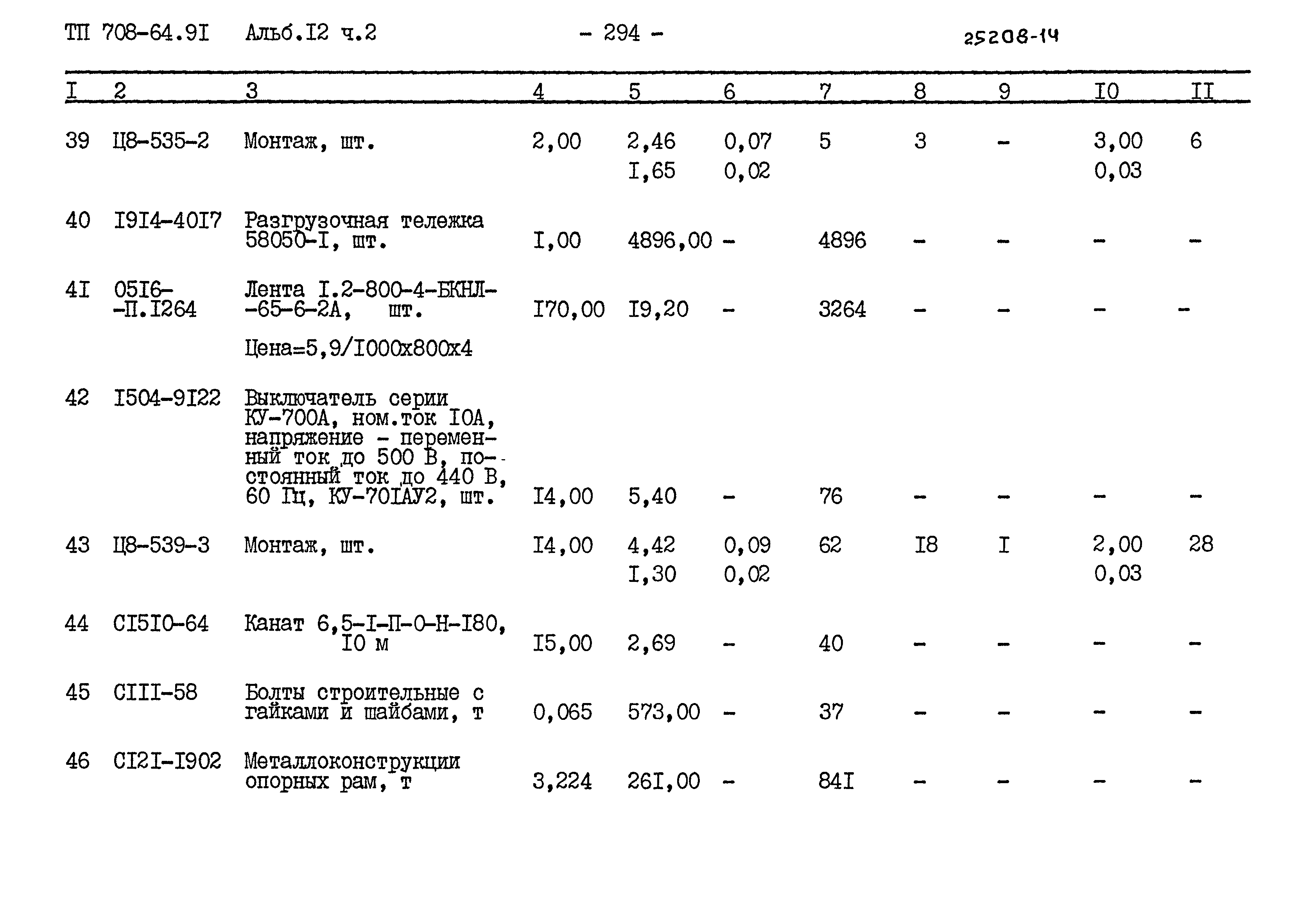 Типовой проект 708-64.91