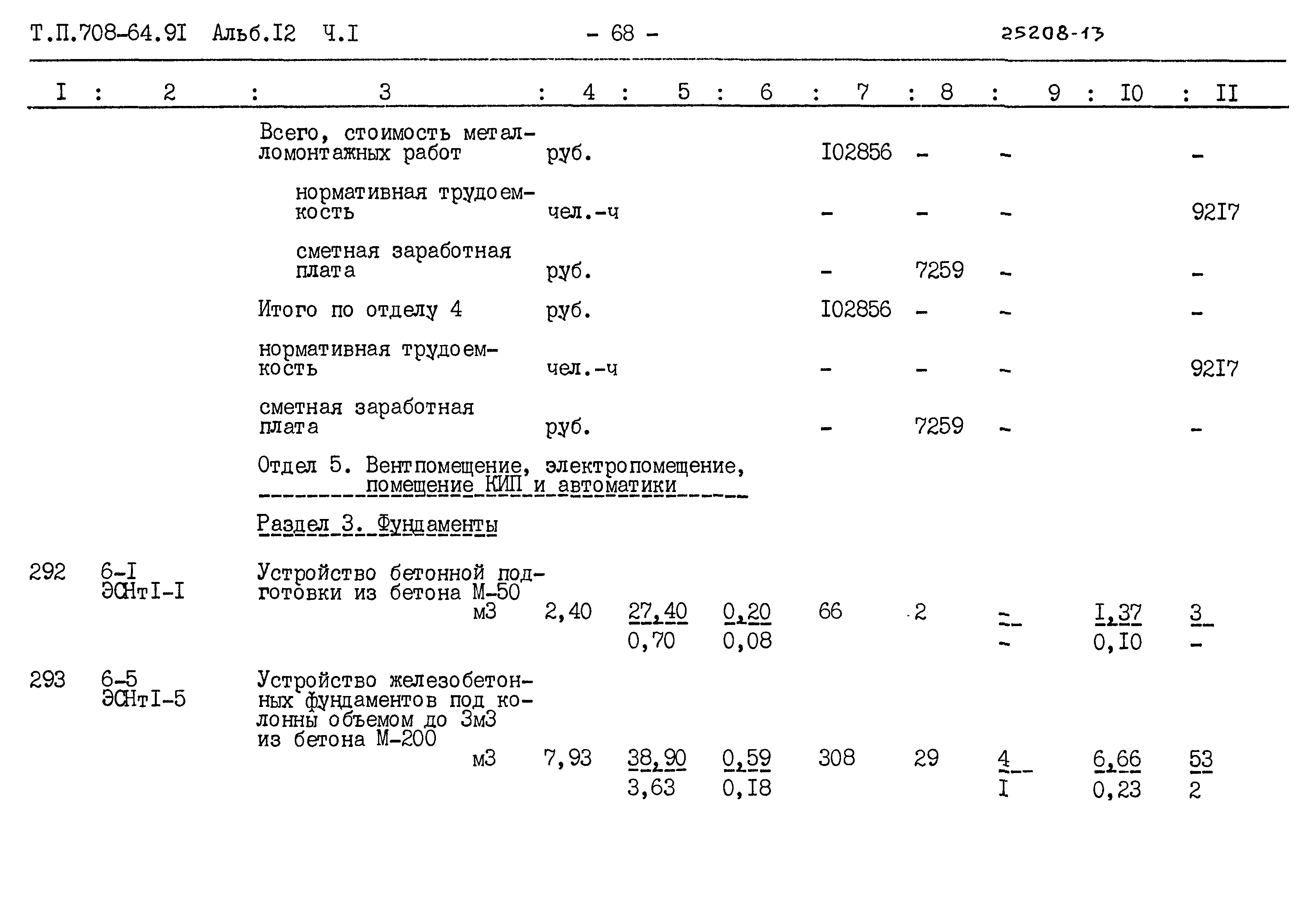 Типовой проект 708-64.91