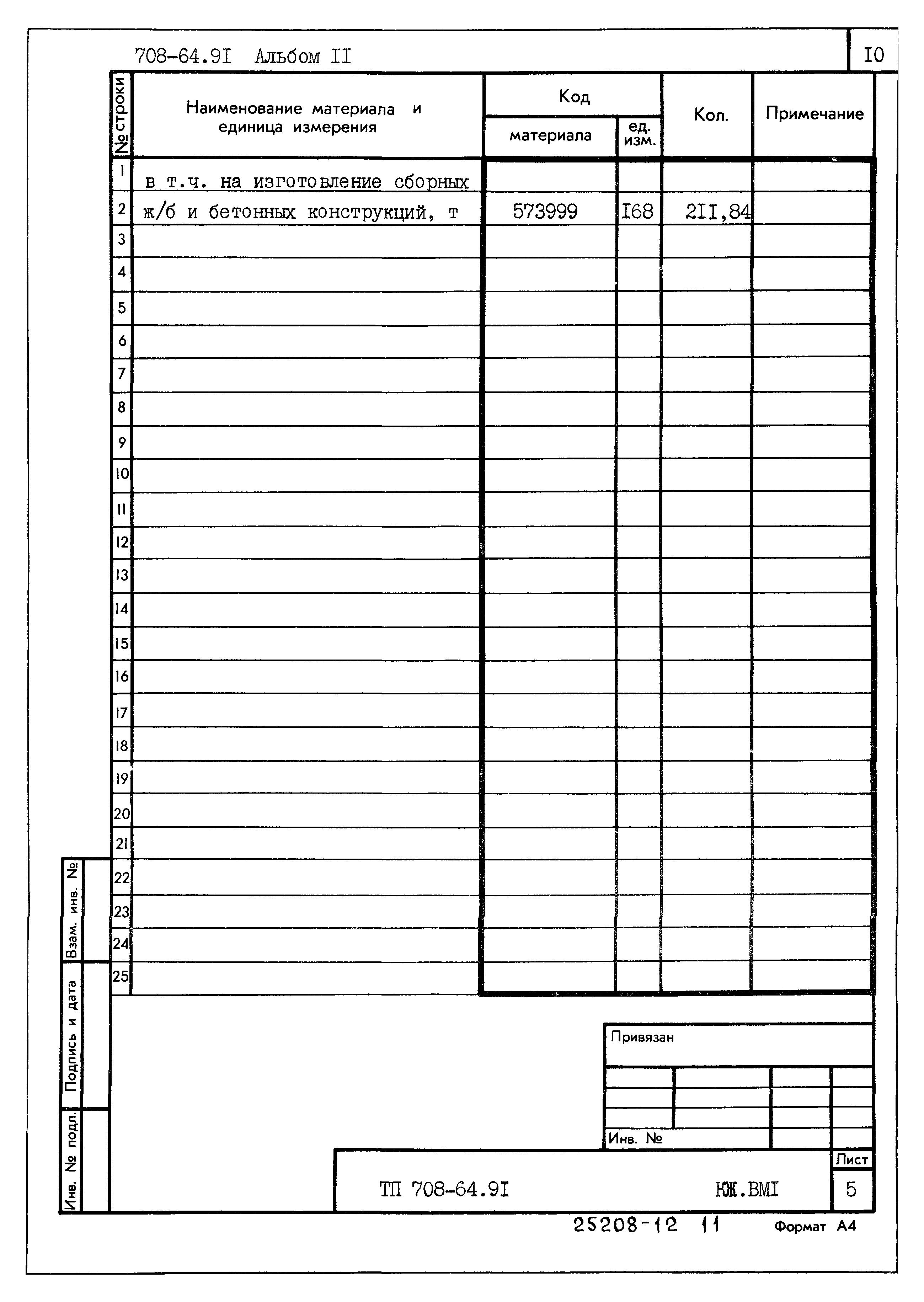 Типовой проект 708-64.91