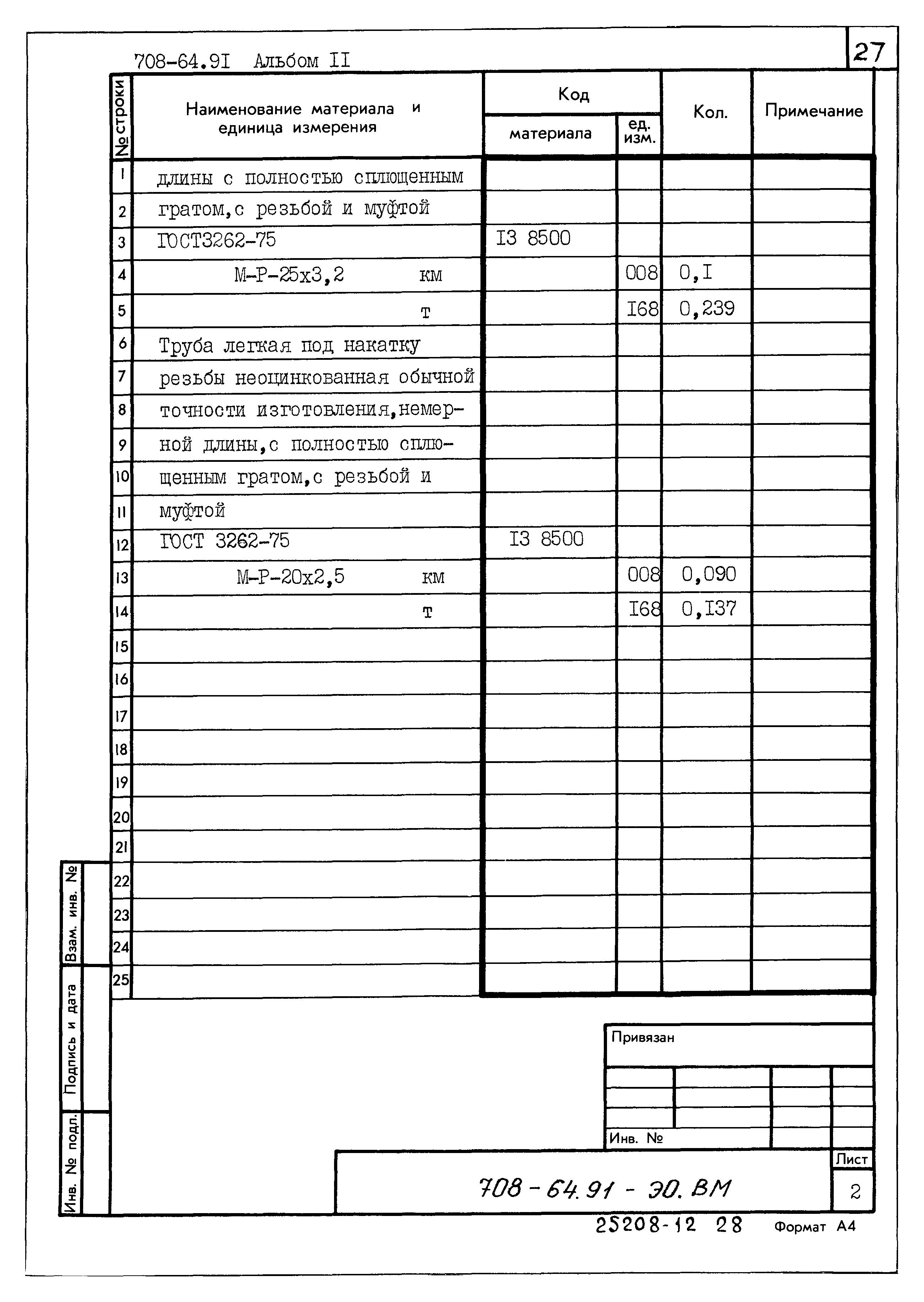 Типовой проект 708-64.91