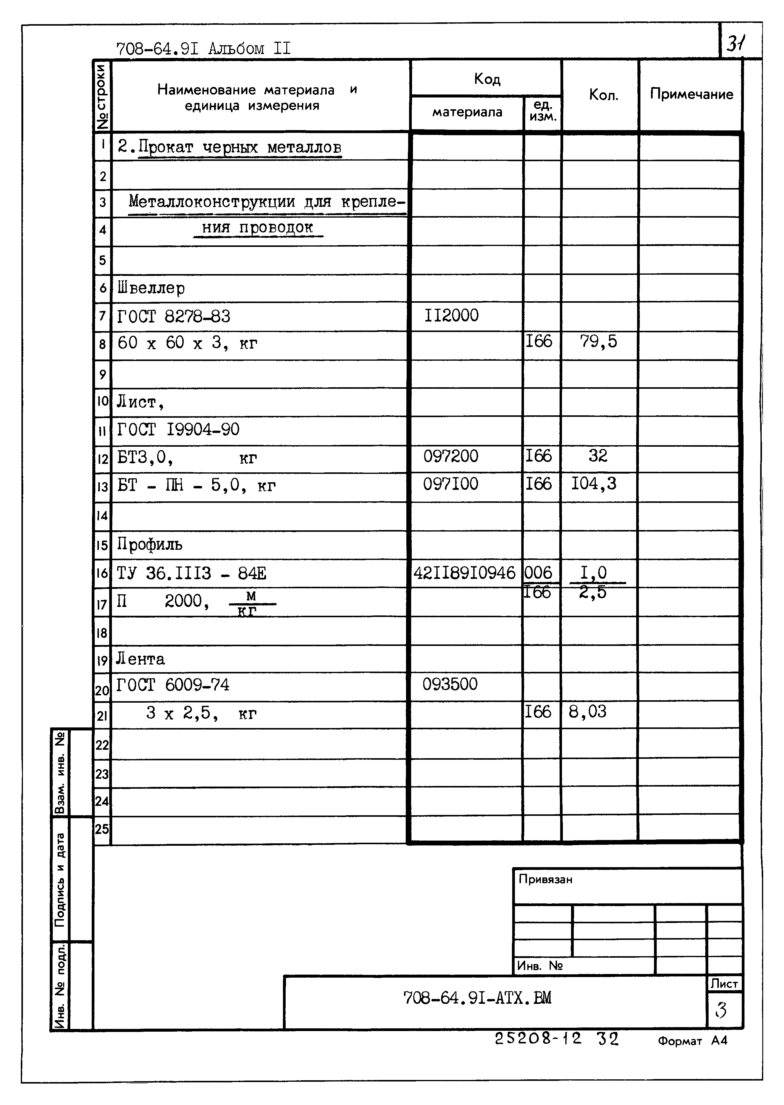 Типовой проект 708-64.91