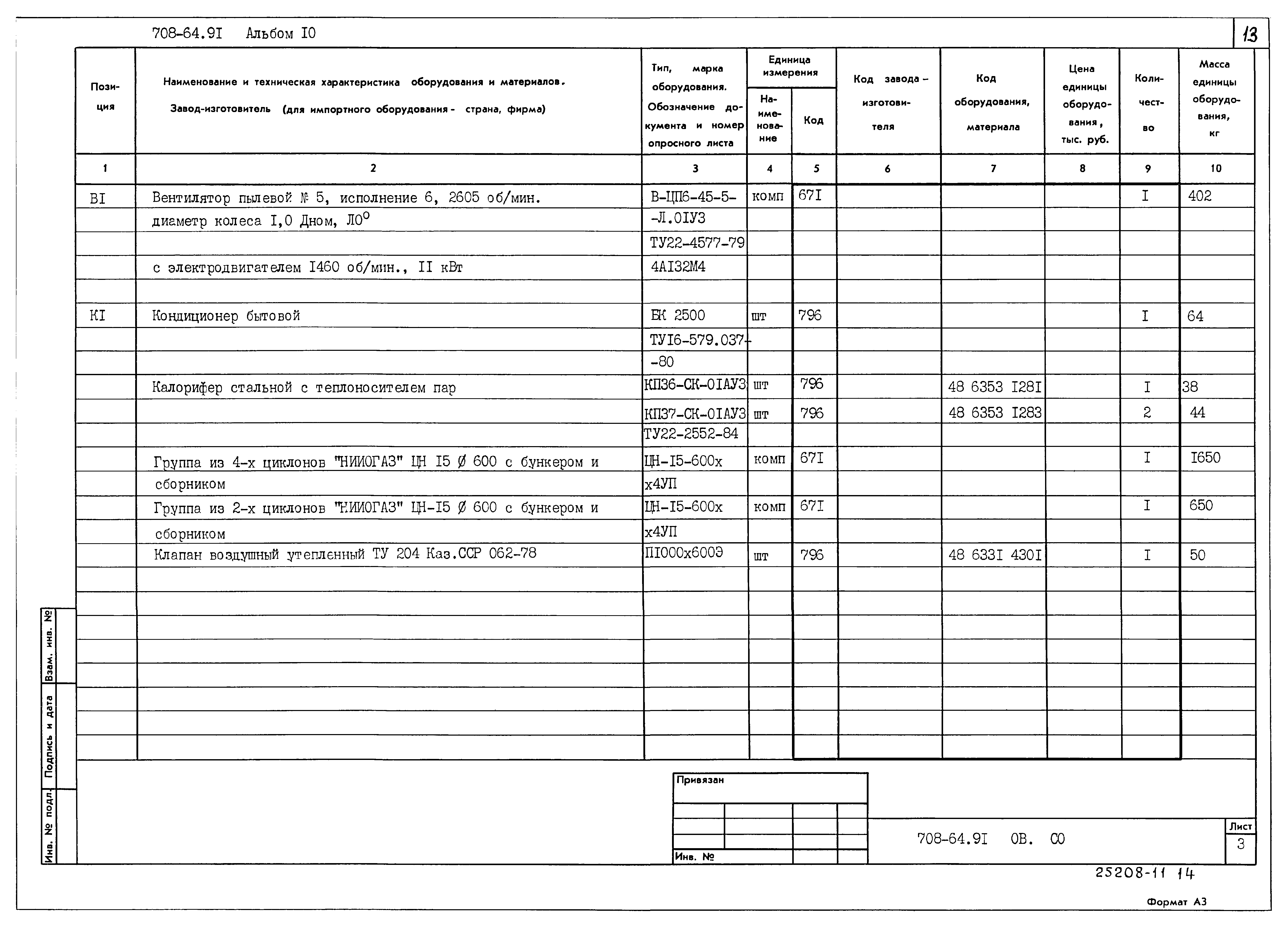 Типовой проект 708-64.91
