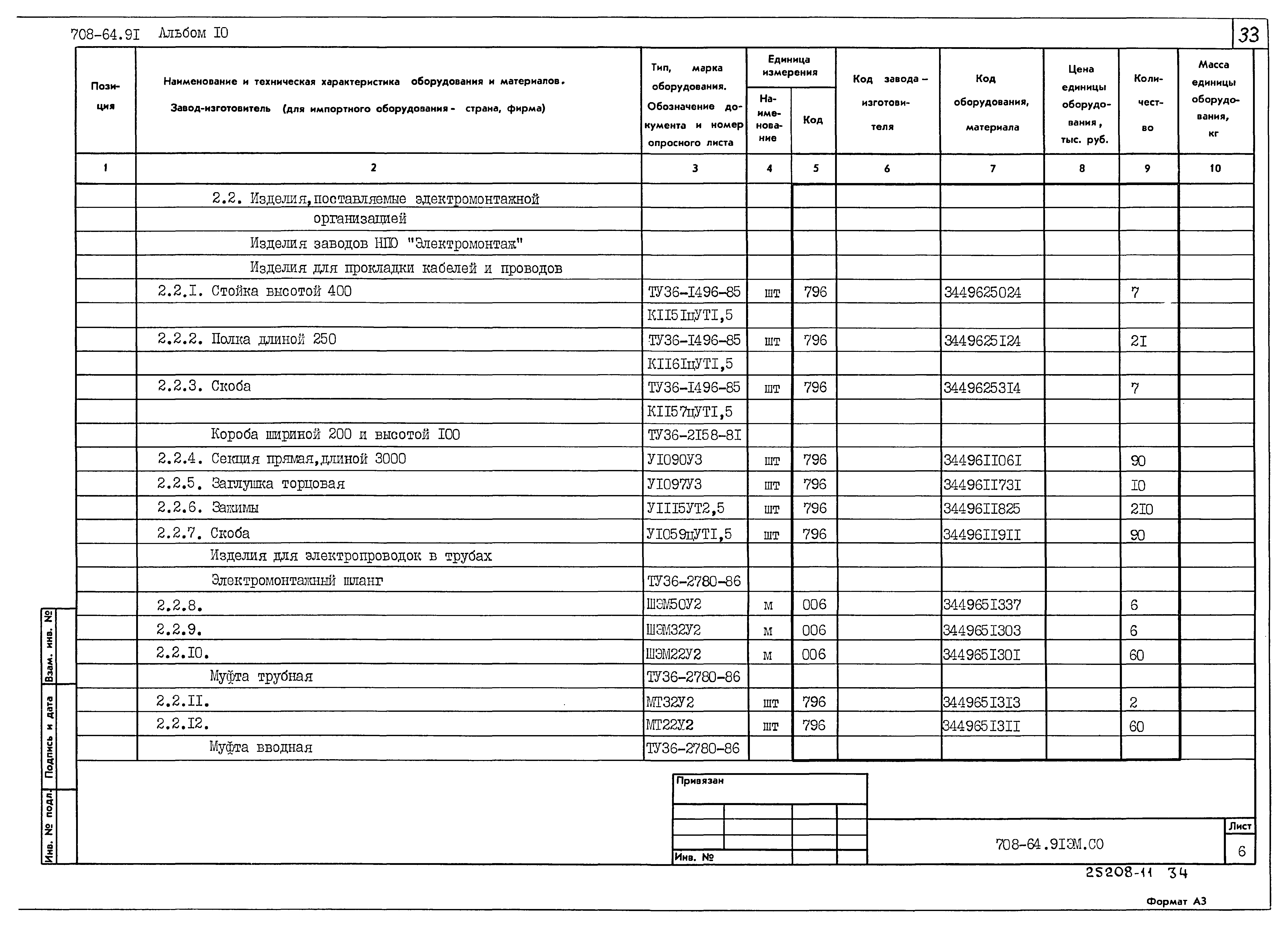 Типовой проект 708-64.91