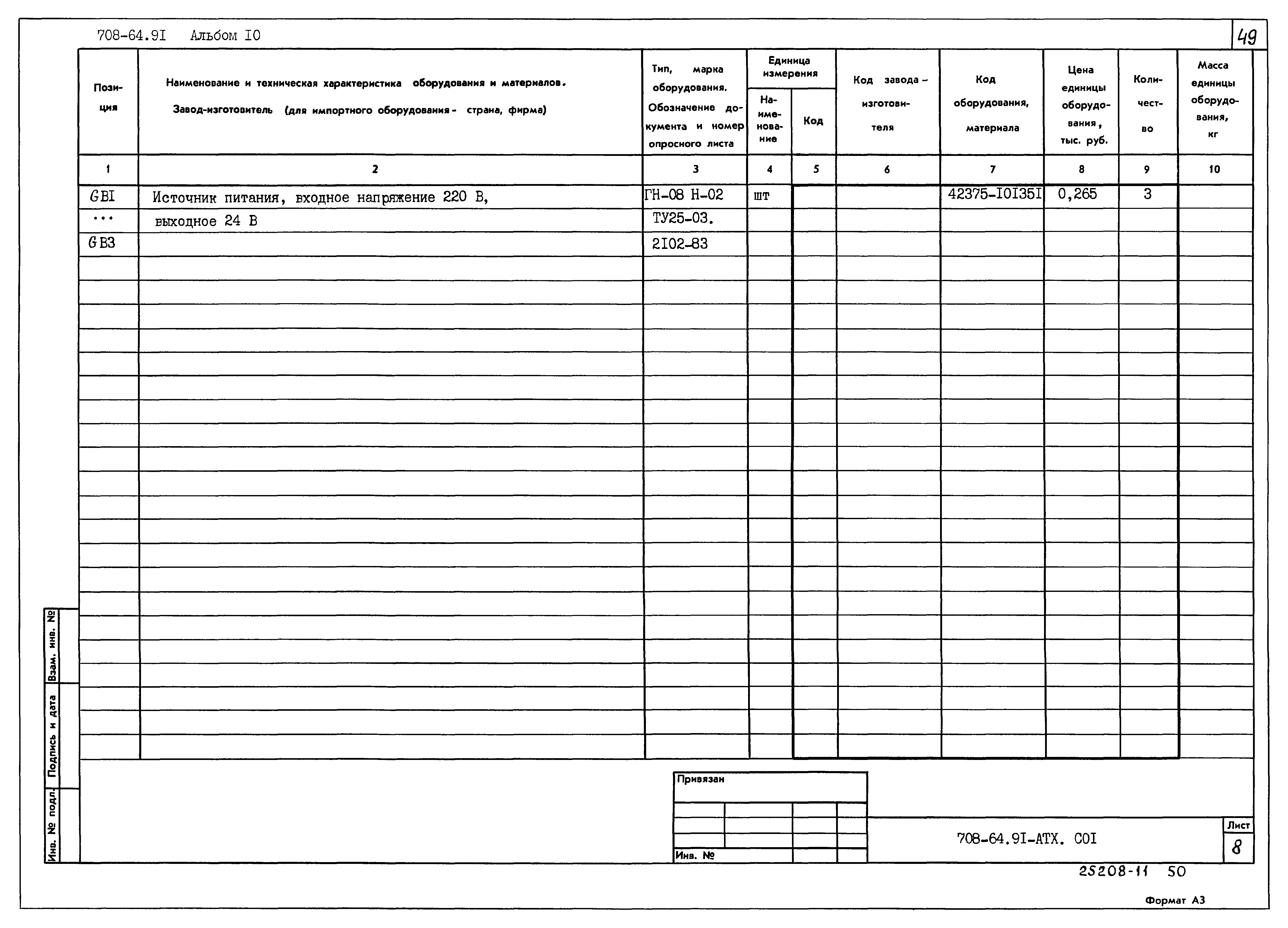 Типовой проект 708-64.91