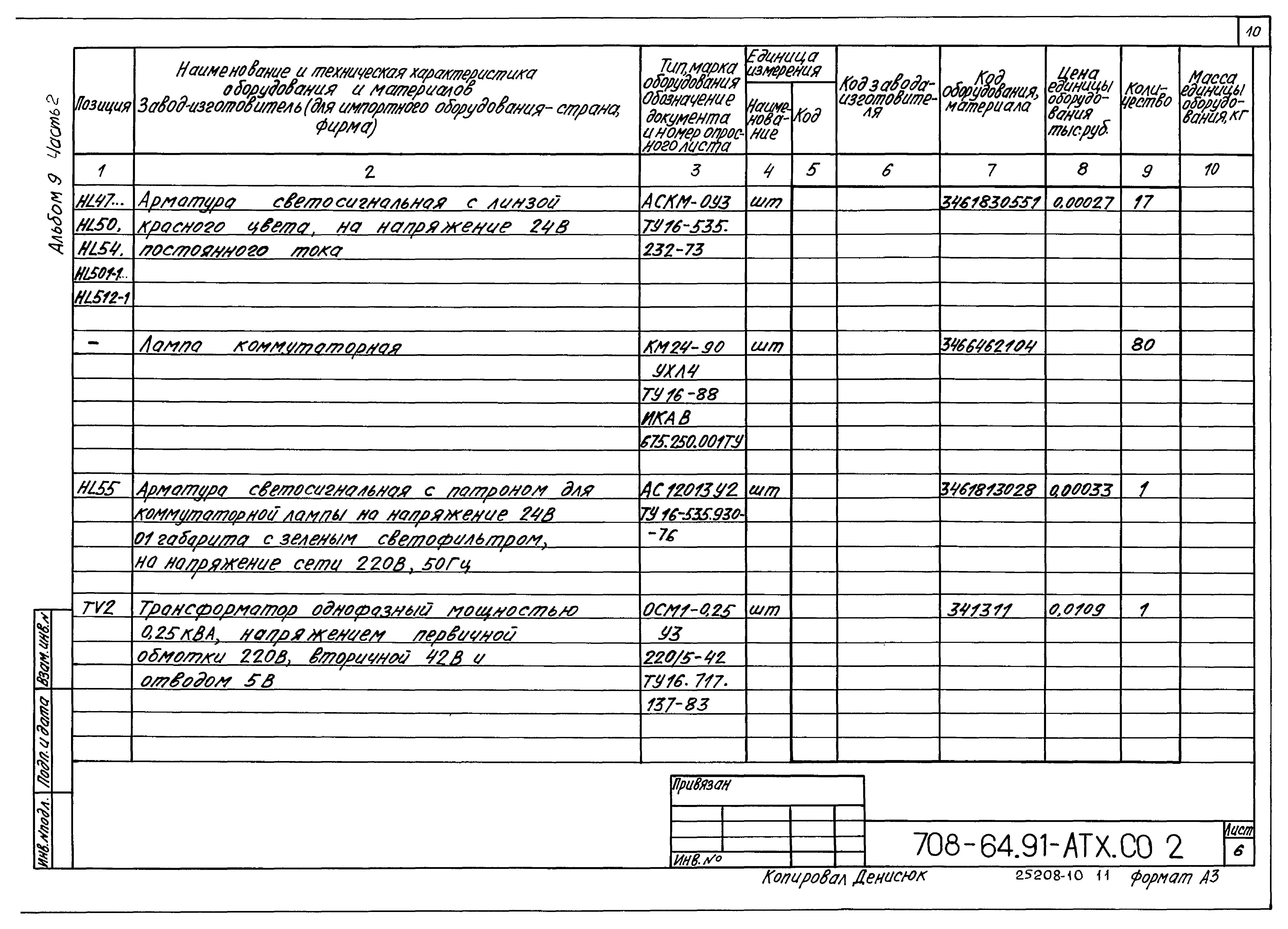 Типовой проект 708-64.91